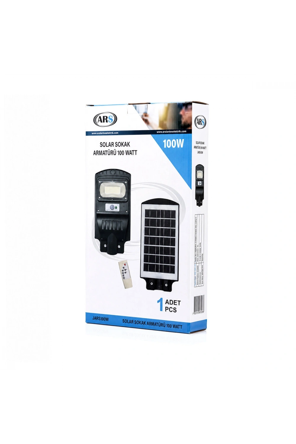 Egonex Ars-348964 ( 100w & 6500k ) ( Solar & Güneş Enerjili ) Sokak Lambası & Armatür ( Sensörlü ) ( Bahçe-balkon-sokak )*10