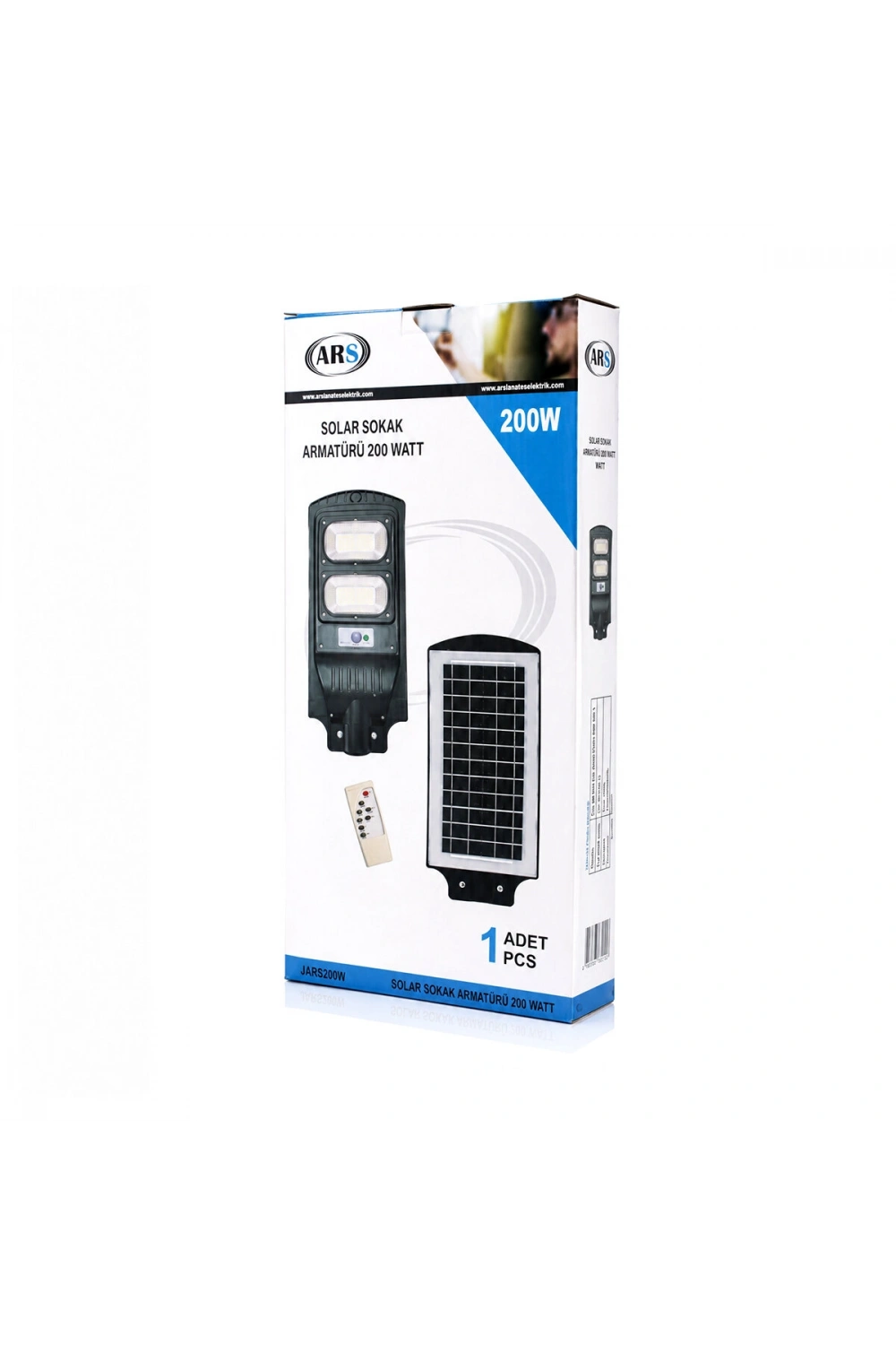 Egonex Ars-348965 ( 200w & 6500k ) ( Solar & Güneş Enerjili ) Sokak Lambası & Armatür ( Sensörlü ) ( Bahçe-balkon-sokak )*10