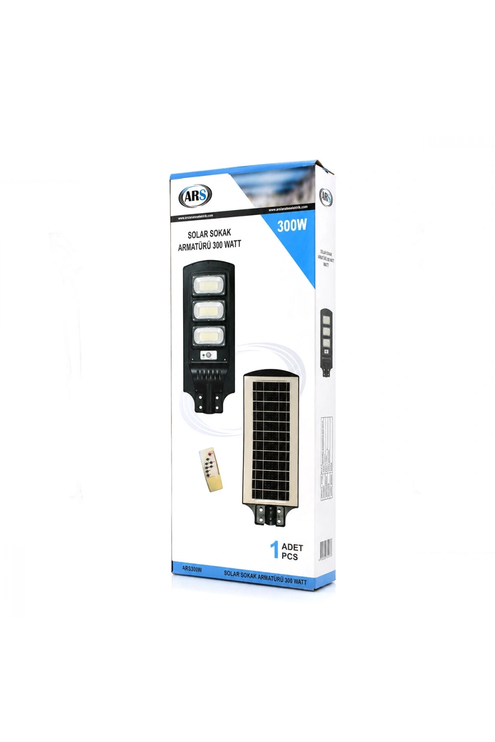 Egonex Ars-348966 ( 300w & 6500k ) ( Solar & Güneş Enerjili ) Sokak Lambası & Armatür ( Sensörlü ) ( Bahçe-balkon-sokak )*5