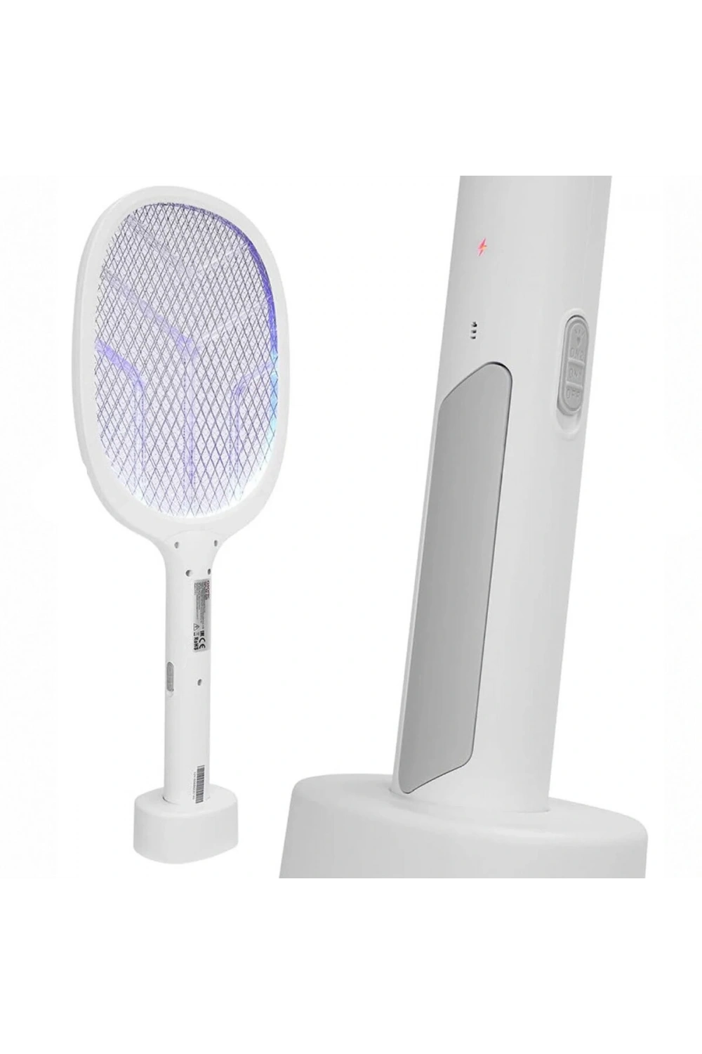 Egonex Asonic As-a25 ( Beyaz/gri ) ( Type-c Şarjlı ) ( Raket Modeli ) Elektronik Sinek Öldürücü Cız Makine*40