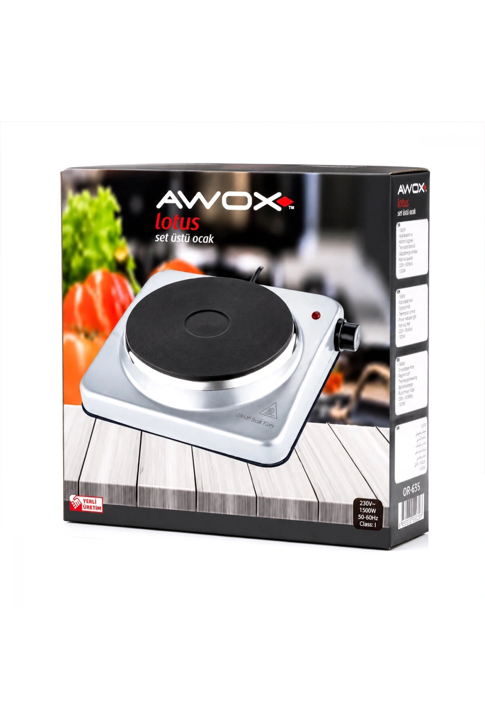 Egonex Awox Lotus Tek Gözlü Elektrikli Ocak Plate 185mm.1500w*6