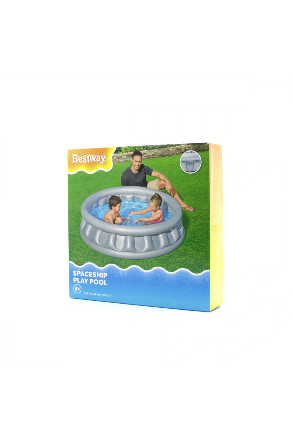 Egonex Bestway-51080 ( 512lt ) Yuvarlak Gri Şişme Havuz ( 3+yaş )*6=k