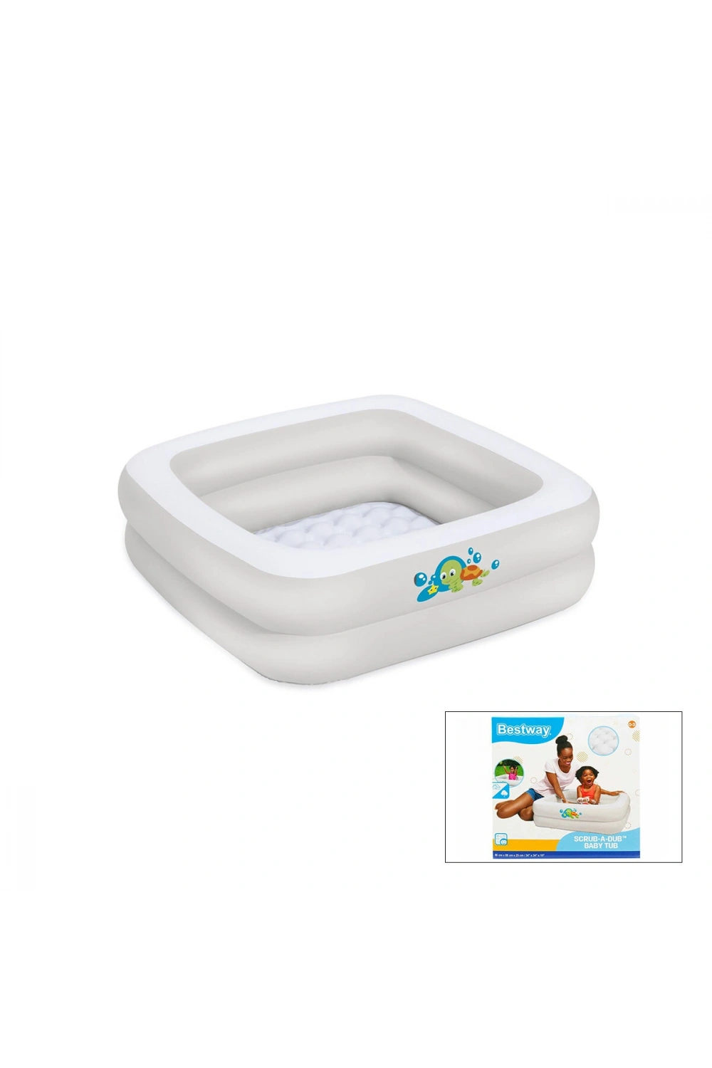 Egonex Bestway-51116 ( 2 Halka ) Kare Bebek Şişme Havuz ( 86x86x25cm ) ( 0-3yaş )*8=k