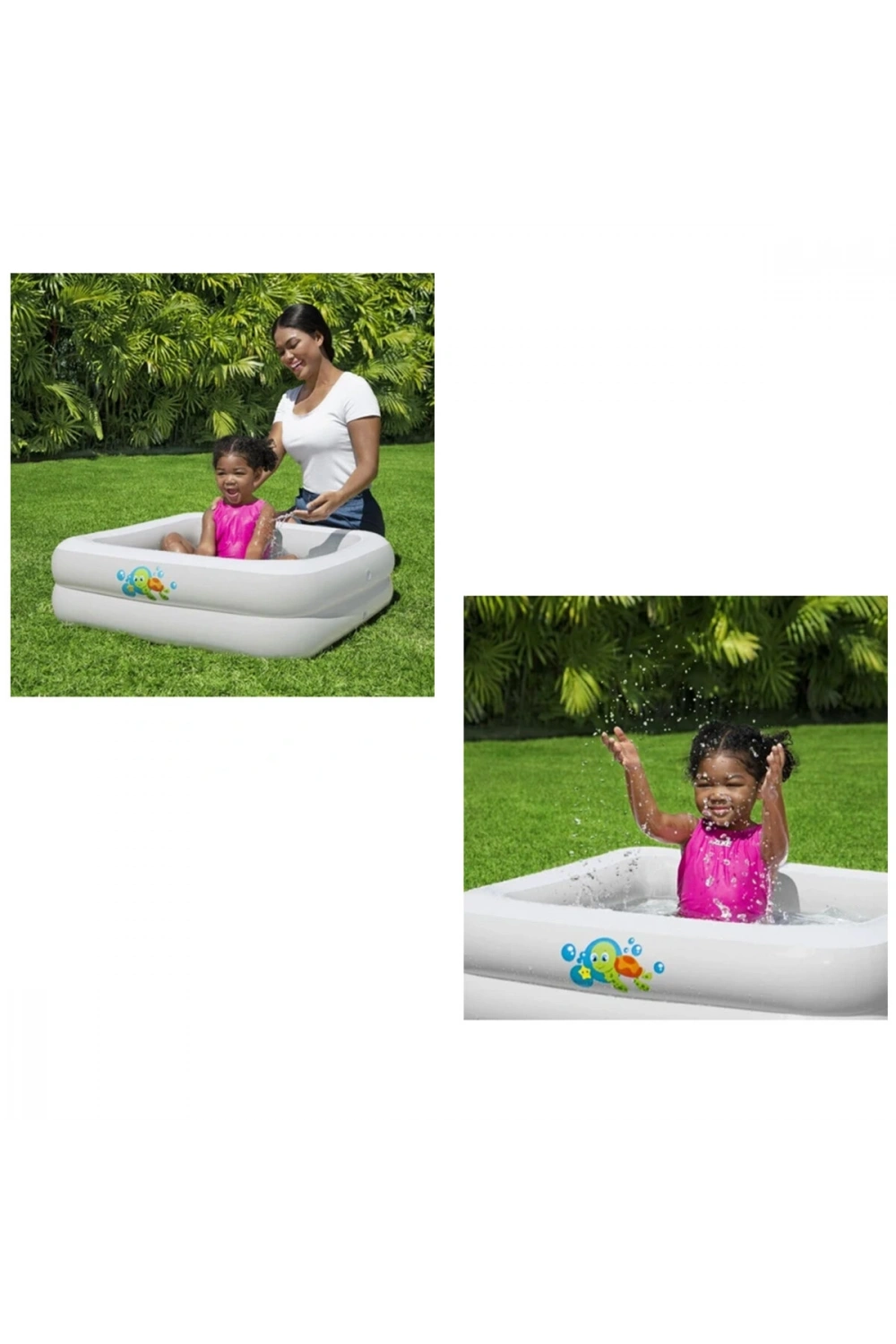 Egonex Bestway-51116 ( 2 Halka ) Kare Bebek Şişme Havuz ( 86x86x25cm ) ( 0-3yaş )*8=k