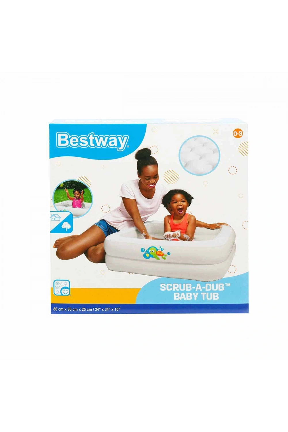 Egonex Bestway-51116 ( 2 Halka ) Kare Bebek Şişme Havuz ( 86x86x25cm ) ( 0-3yaş )*8=k