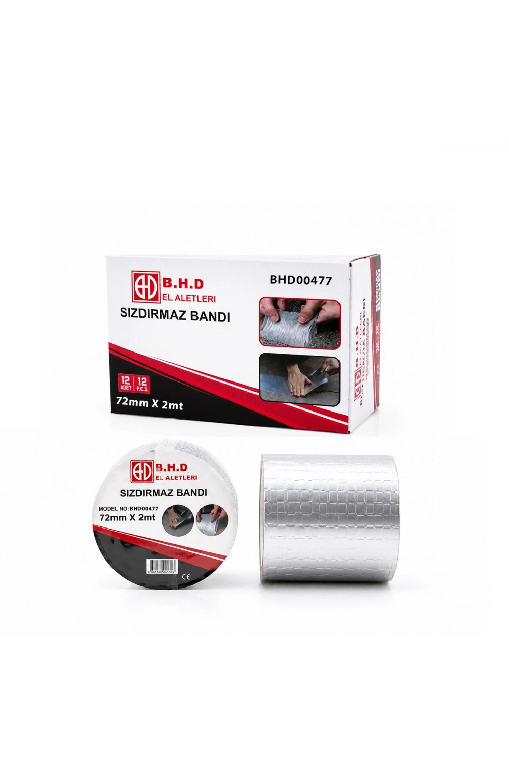 Egonex B.h.d Bhd-00477 ( 72mmx2mt ) Su Sızdırmaz ( Sakız ) Tamir Bantı*12x8
