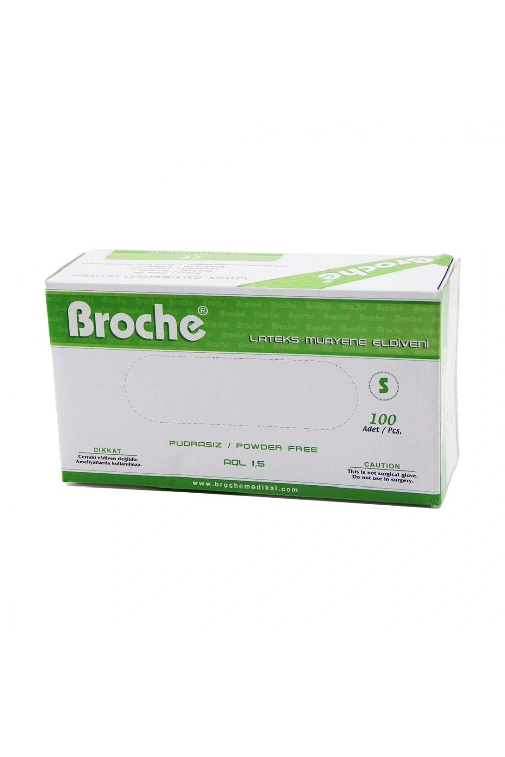 Egonex Broche Haspet Beybi ( S ) ( Pudrasız ) ( Latex ) Muayene Eldiveni ( Lateks ) ( 100lü )*1x20