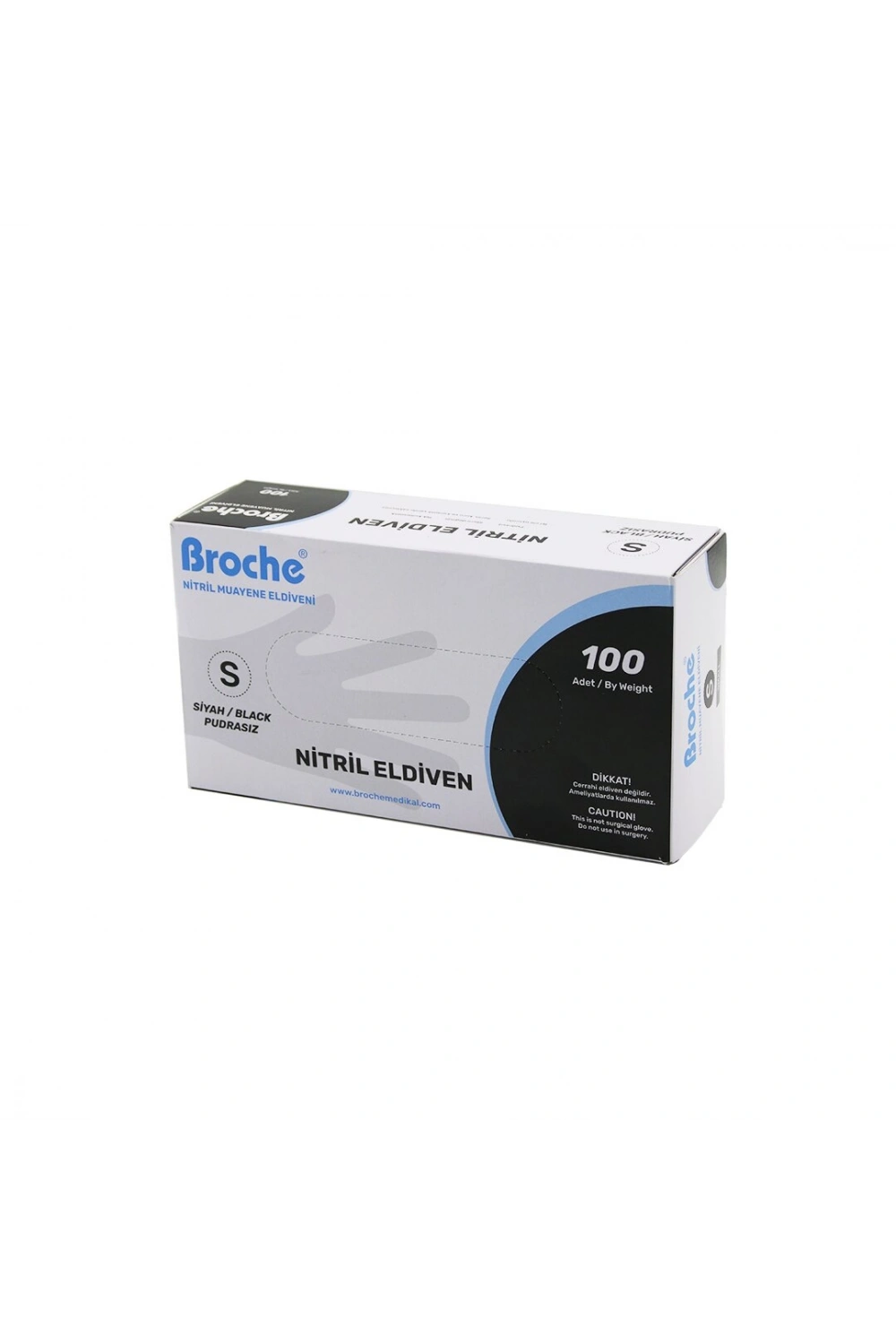 Egonex Broche Haspet Coremed & Bimel ( S ) ( Siyah ) ( Pudrasız ) ( Nitril ) Muayene Eldiveni ( Lateks ) ( 100lü )*1x20