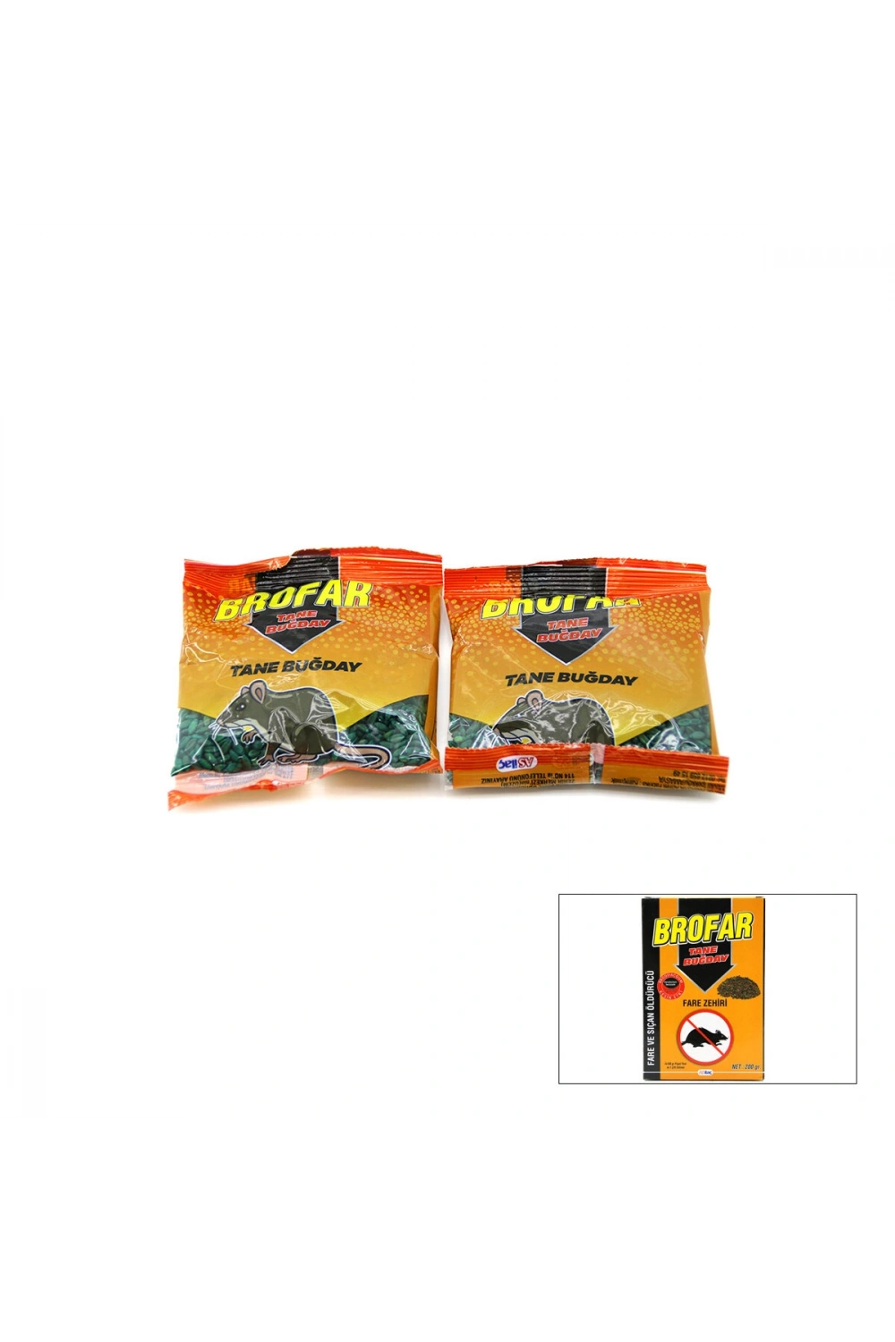 Egonex Brofar ( Tane Buğday ) Fare & Sıçan Zehiri & Yem 200gr*100