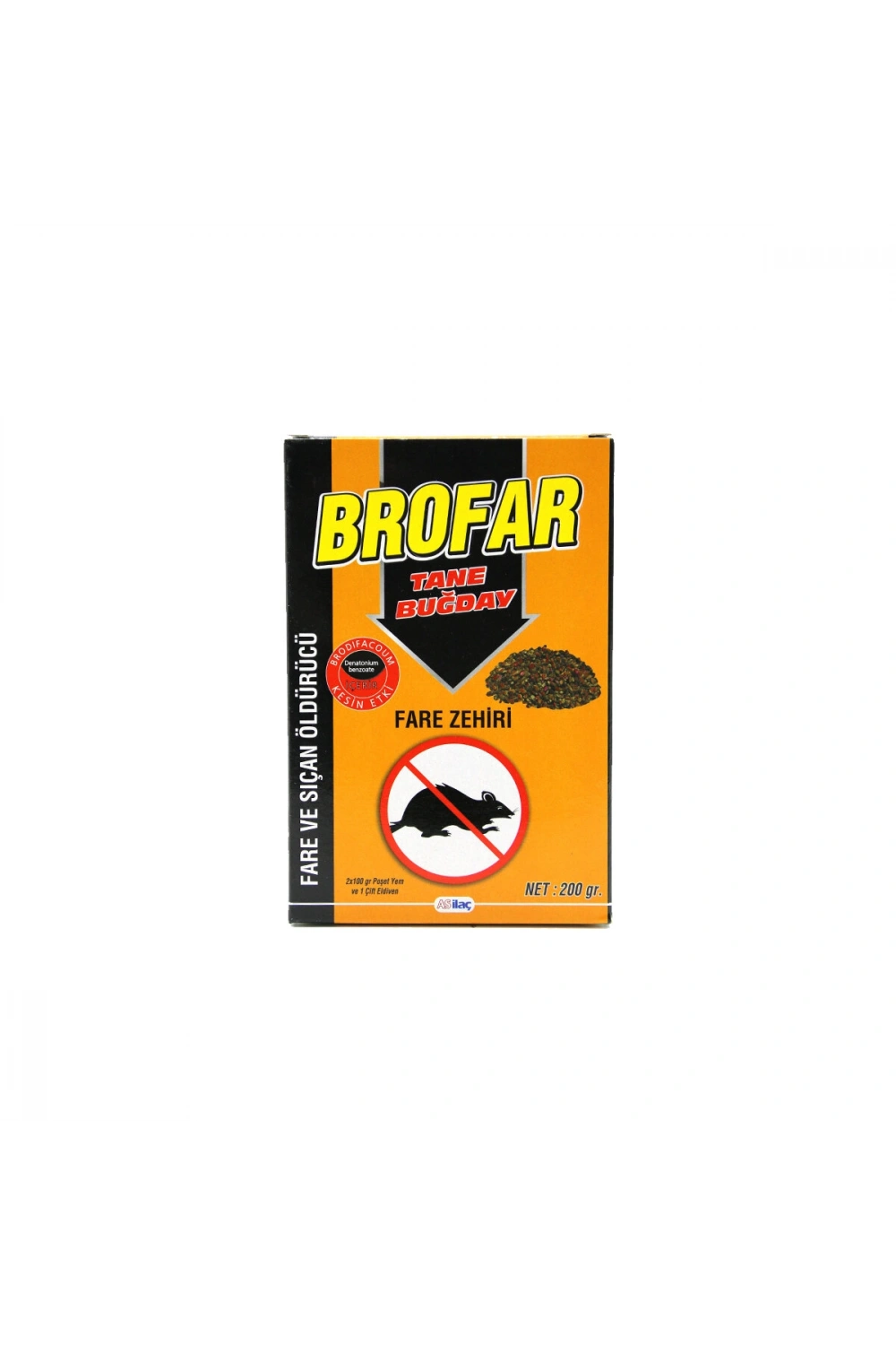 Egonex Brofar ( Tane Buğday ) Fare & Sıçan Zehiri & Yem 200gr*100