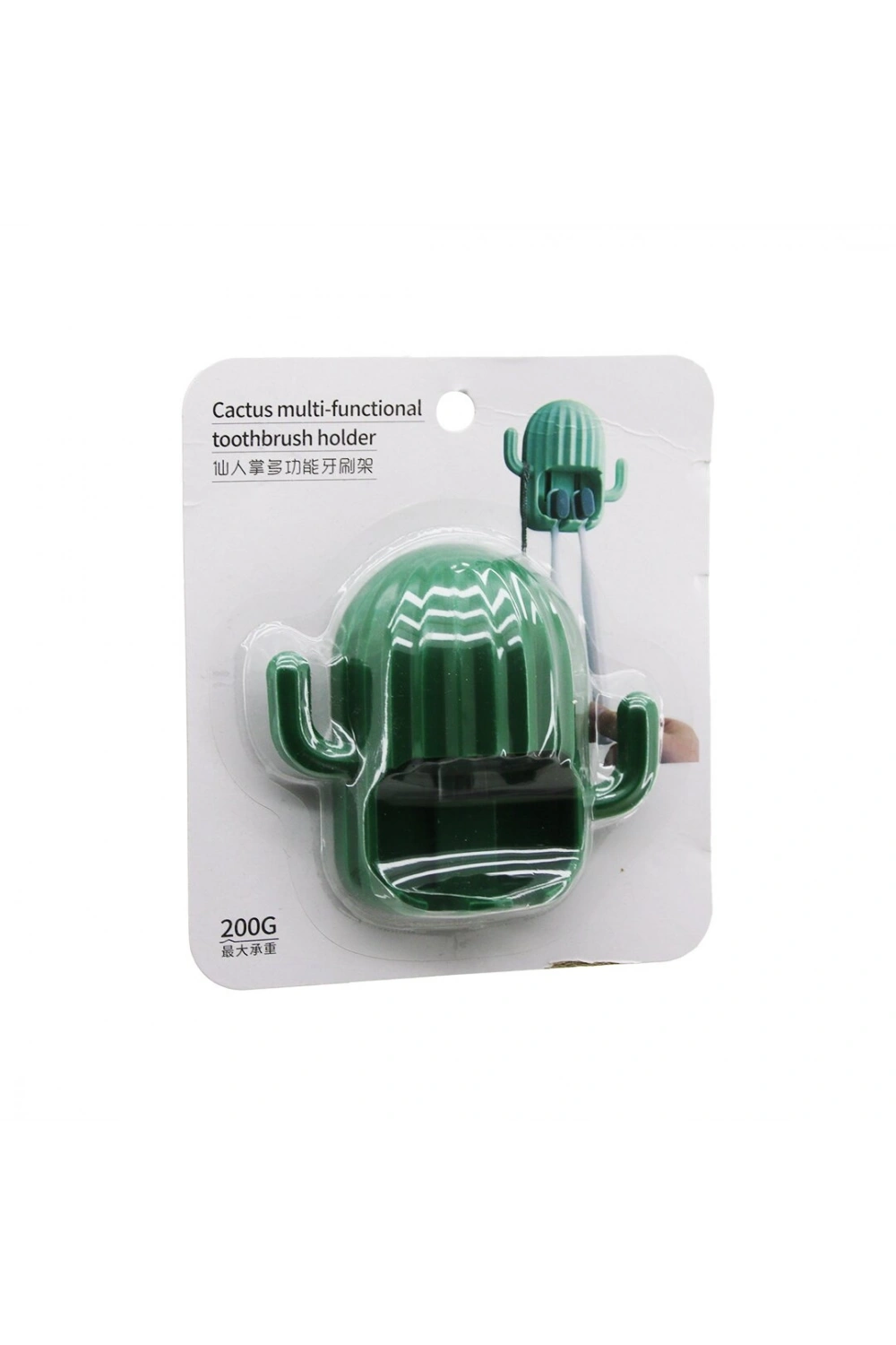 Egonex Cactus Multi-functional 200-g Yakut-12432 (kaktüs Modeli) (diş Fırçalık & 2 Kol Askılık) (yapışkanlı Montaj)*240