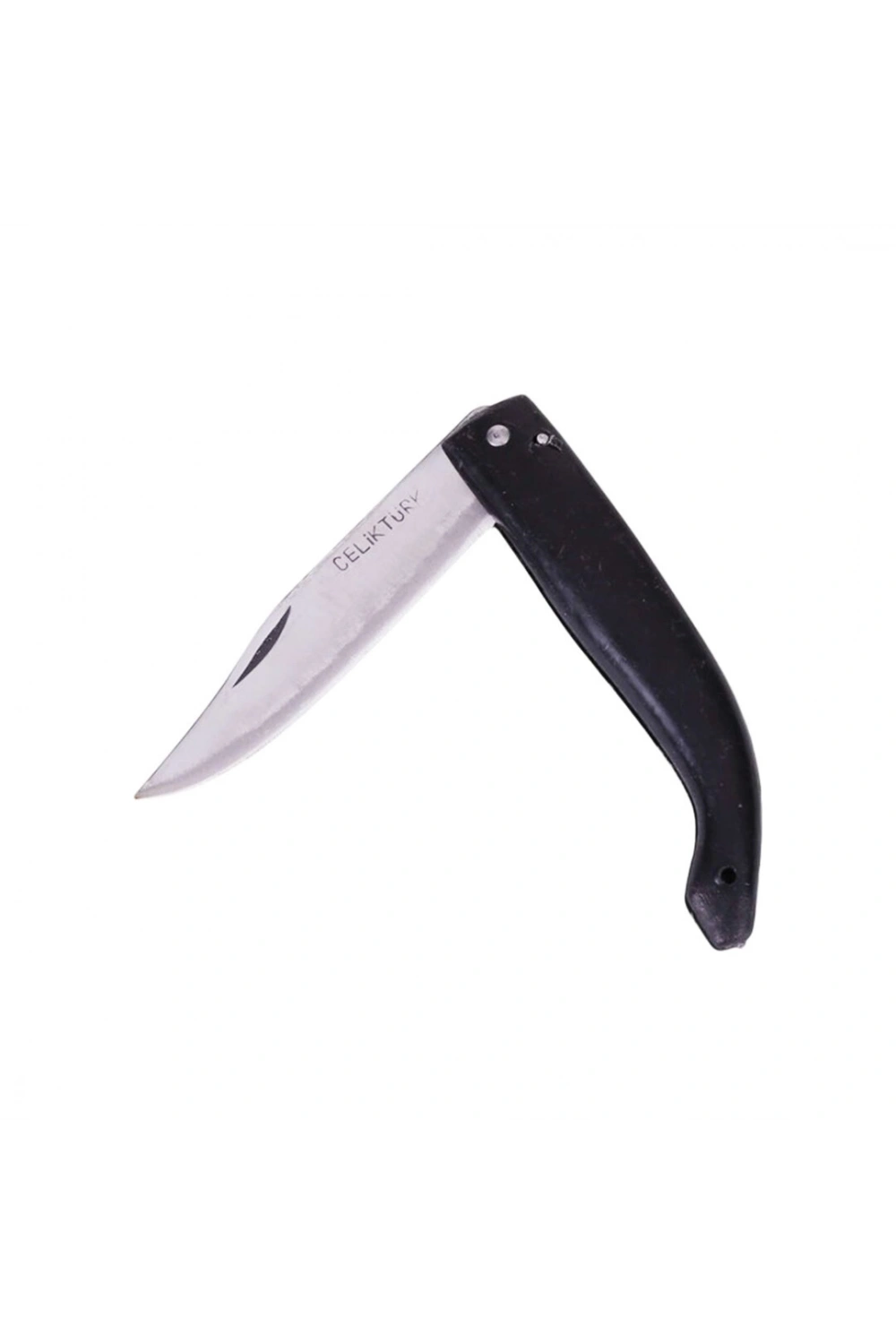 Egonex Çeliktürk Çk-150 ( Orta ) Çakı ( Denizli / Yatağan Üretim ) ( Siyah Plastik Saplı )*10x60