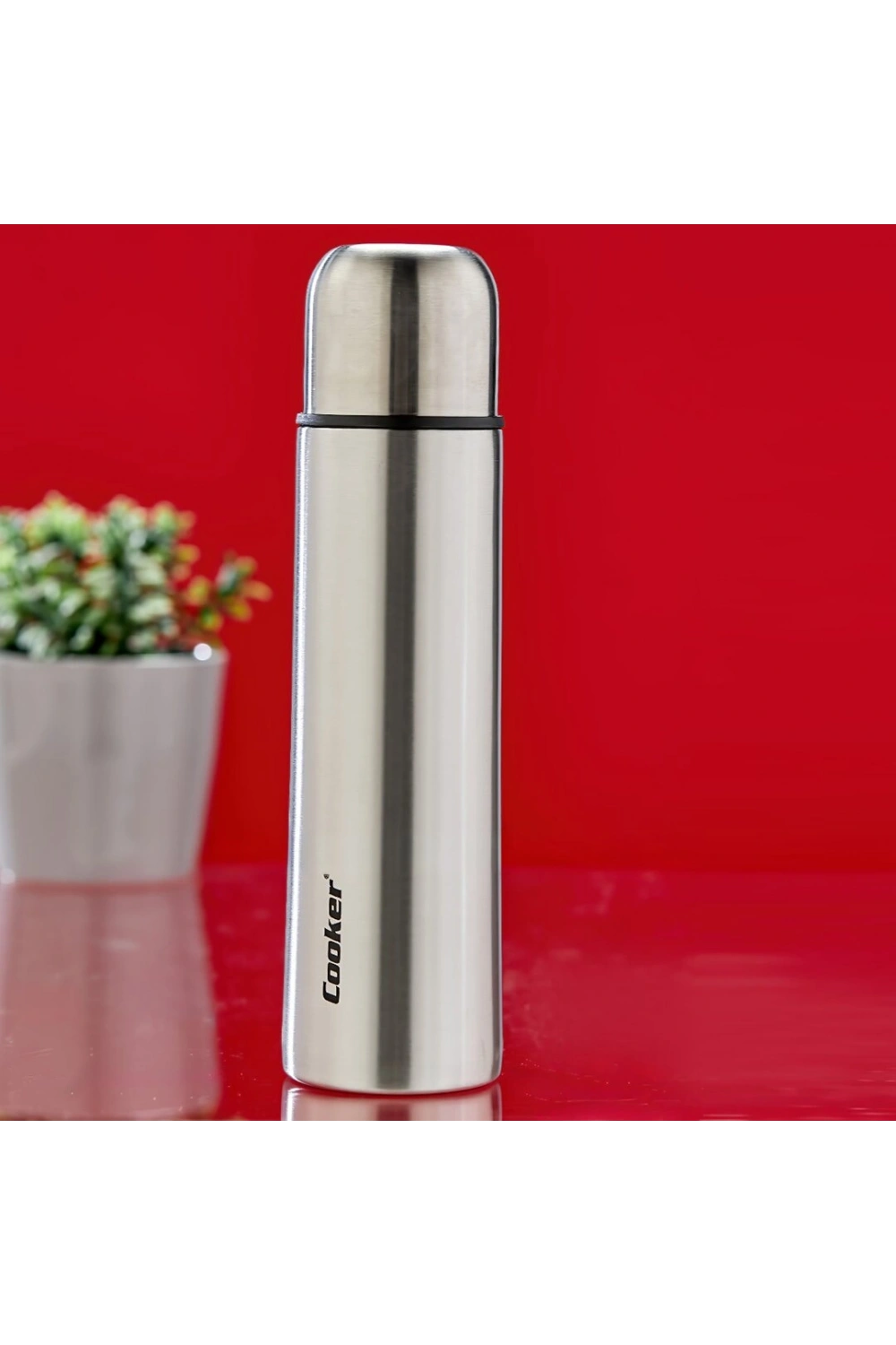 Egonex Cooker Ckr-2115 ( 0.5lt ) ( Krom ) Termos ( Paslanmaz Çelik & Sızdırmaz Kapak = Bardak )*24