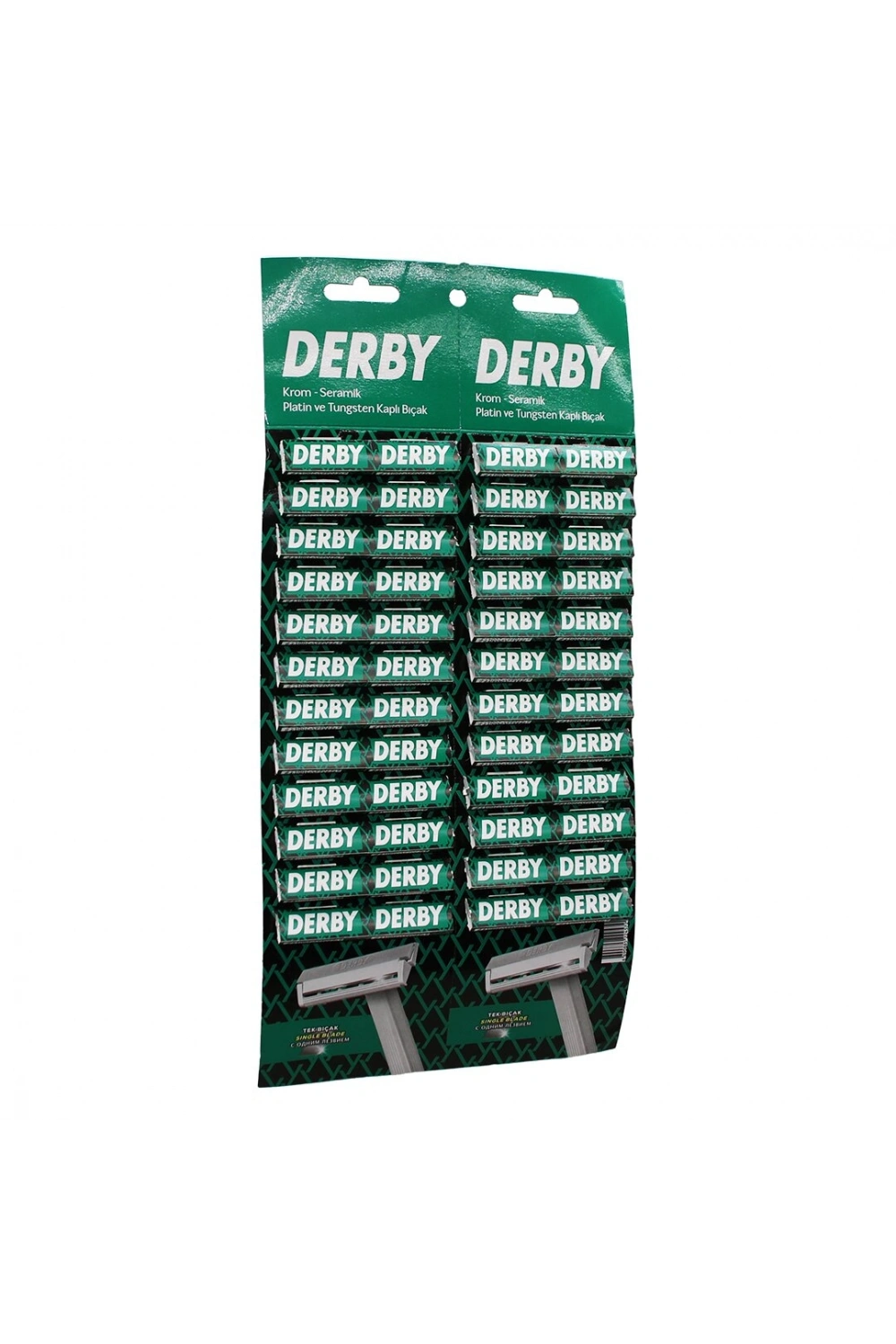 Egonex Derby ( Tek Bıçak ) ( 48pcs ) Kartelalı Saplı Jilet*1x16
