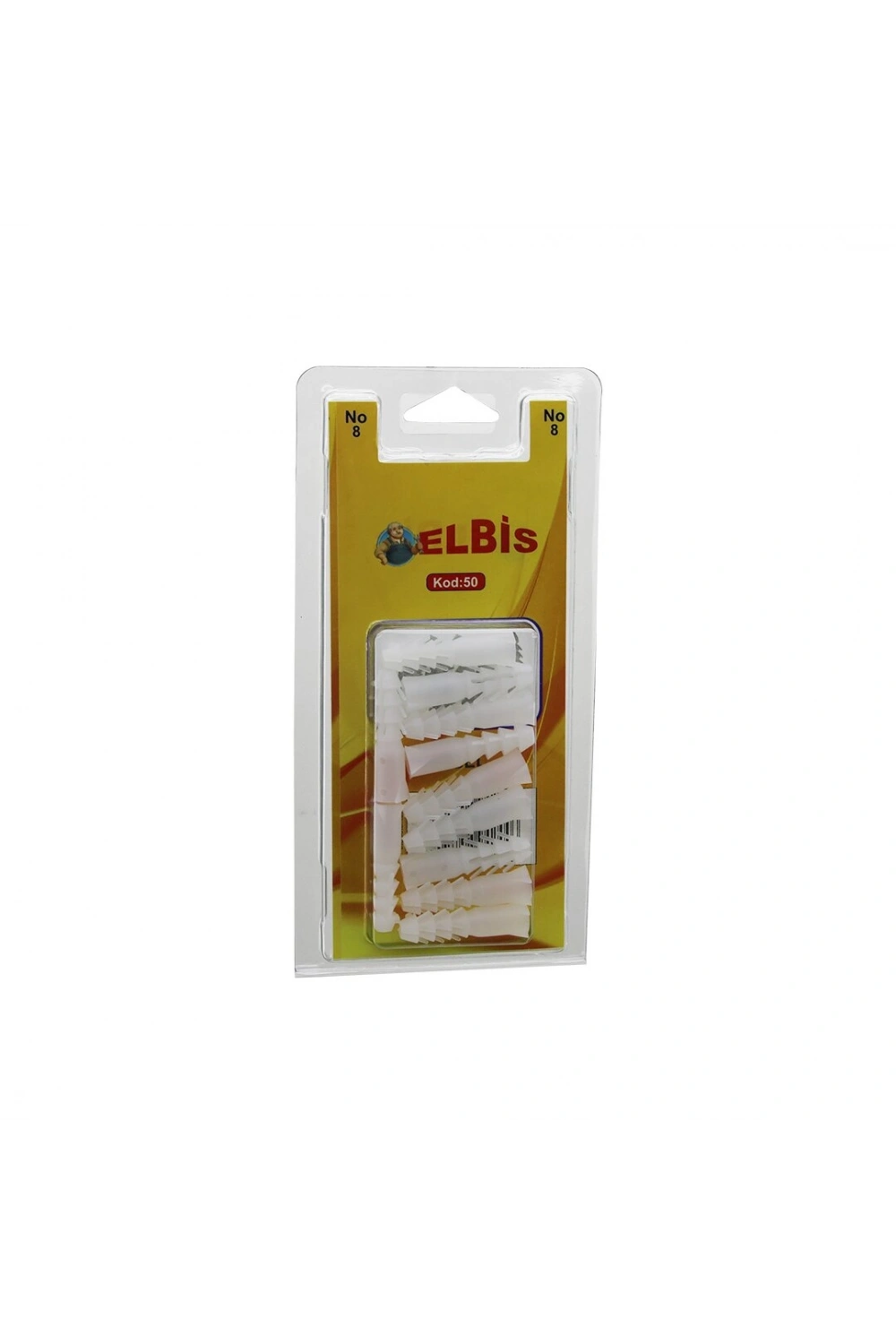 Egonex Elbis-50 ( No-8 ) Dübel Beyaz*12x24