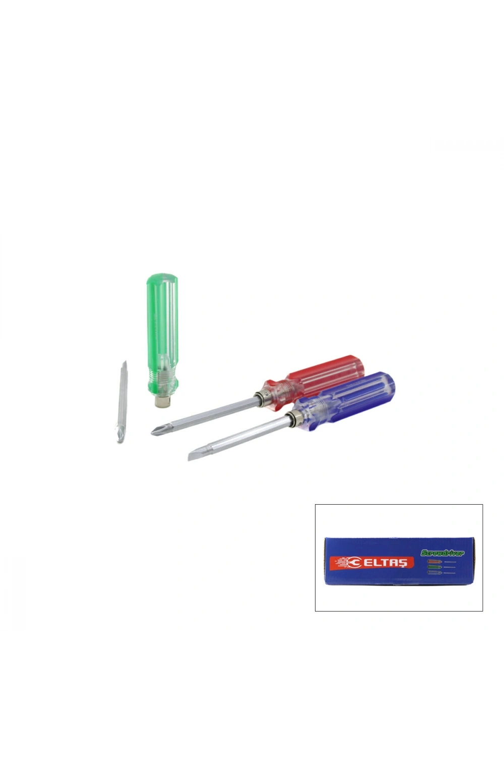 Egonex ELTAŞ LRD-159 RİKO ( RENKLİ ) ( 2İN1=ÇİFT TARAFLI UÇ ) TORNAVİDA ( YILDIZ - DÜZ )*24X10