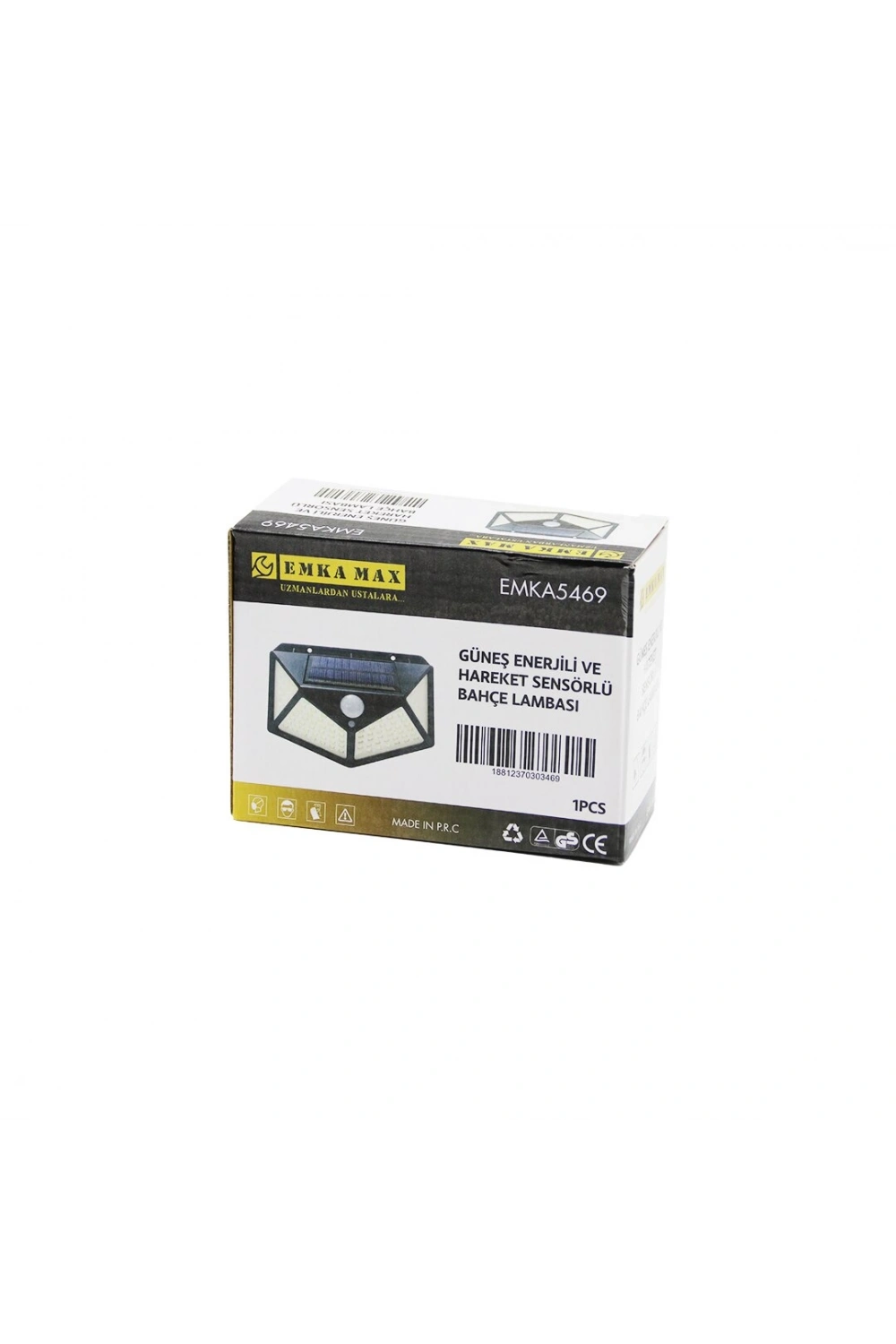 Egonex Emka Max-5469 ( 4 Açılı ) ( Solar & Hareket Sensörlü ) Aplik Duvar Lambası ( Dış Mekan ) ( 9.5 X 13.5cm )*100