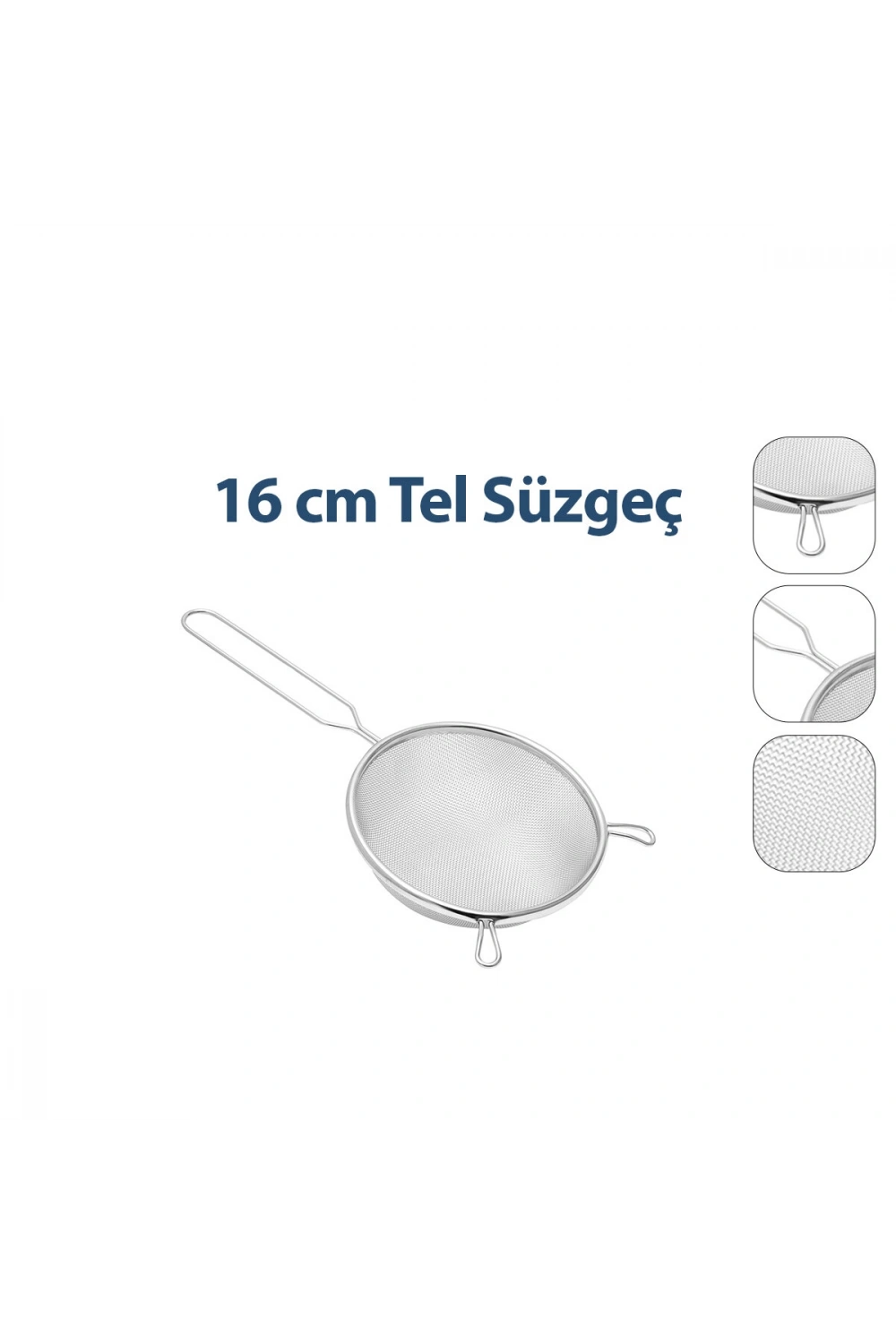 Egonex Enfa Enf-1296 ( 16cm ) Tel Süzgeç Metal Saplı ( Kulaklı )*200