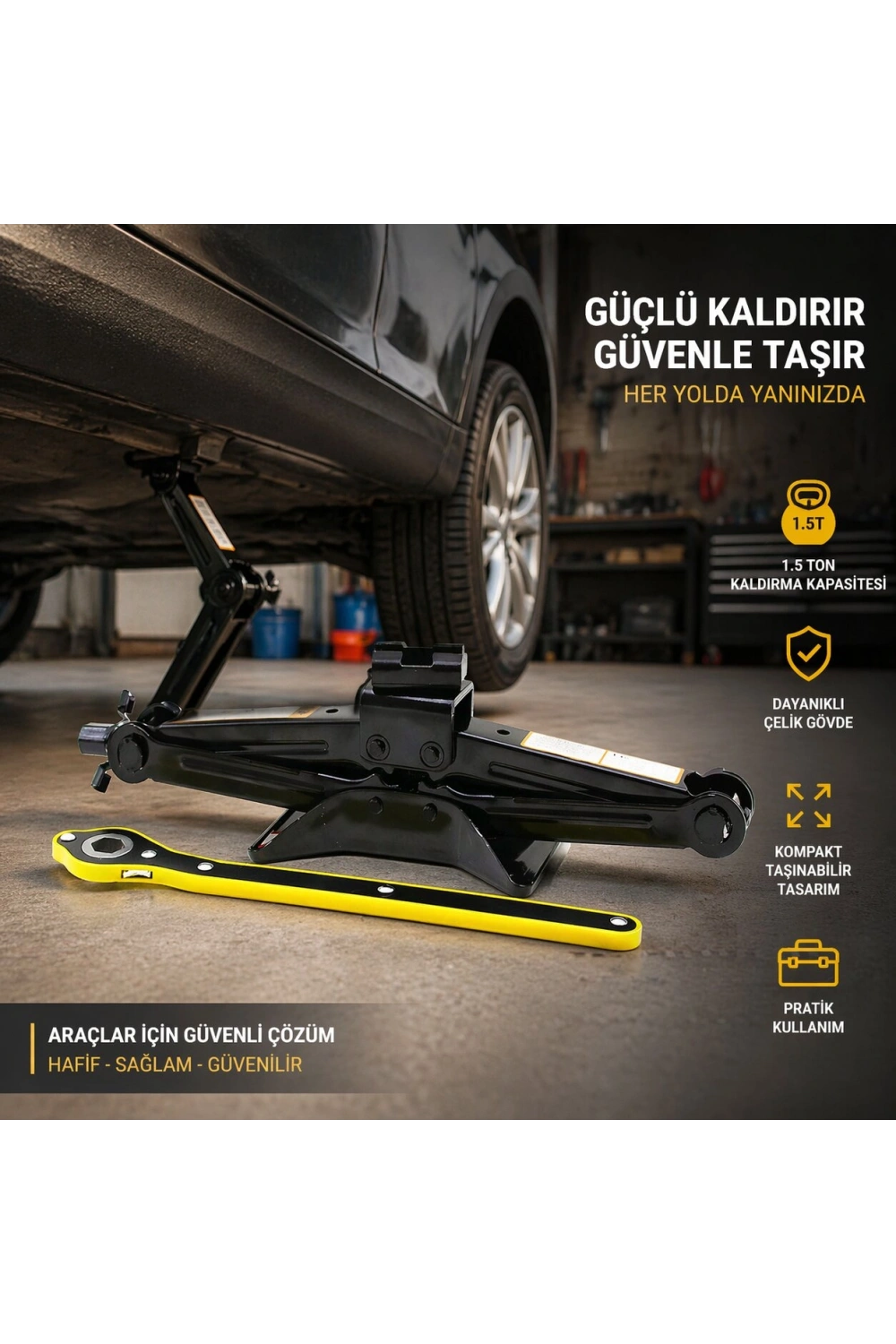 Egonex Falcon Autokıt Fa1-554 ( 1.5 Ton & Cırcır Kollu ) Kriko*10