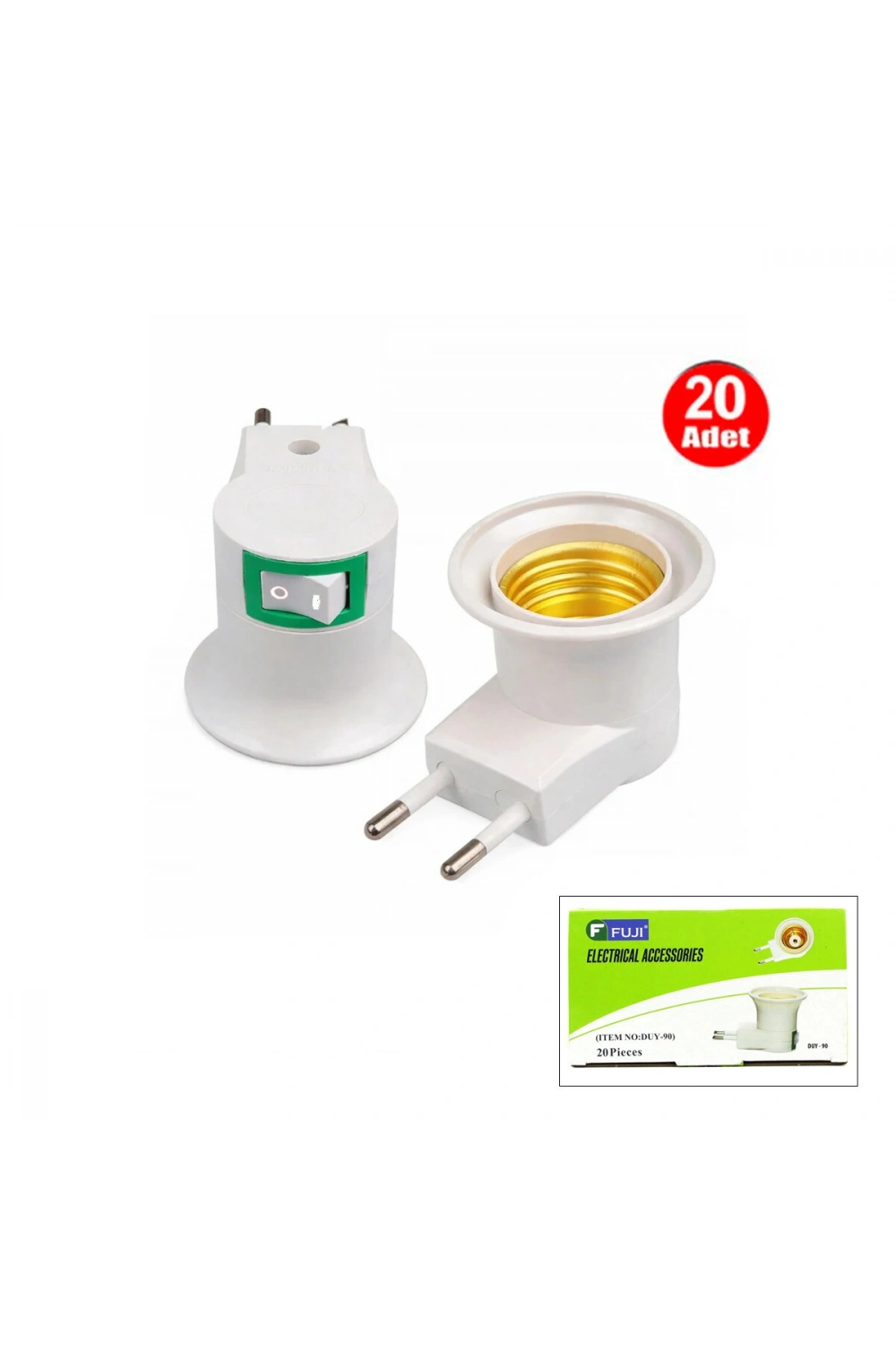 Egonex Fuji Duy-90 Anahtarlı Duy Fiş*20x30