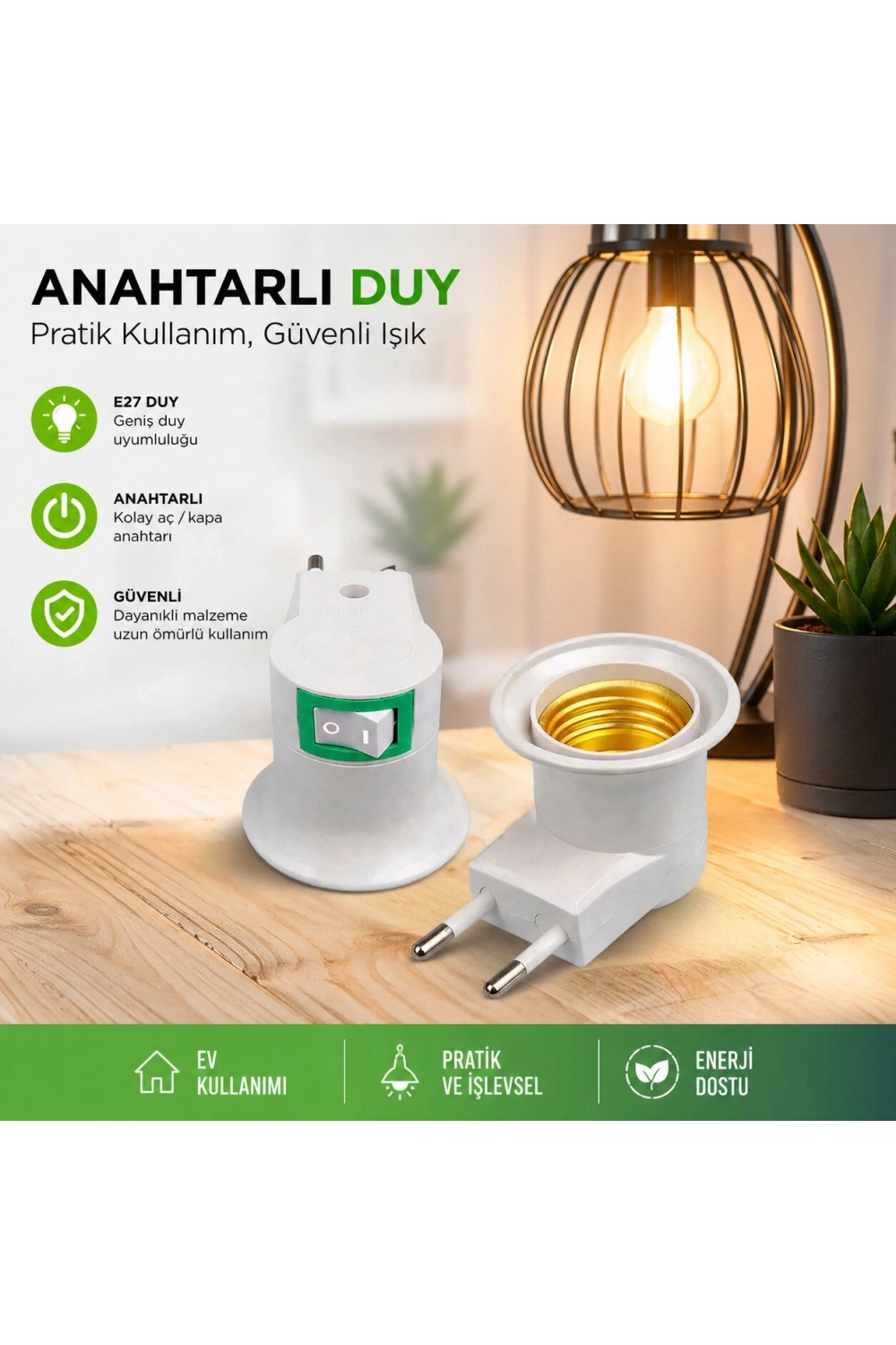 Egonex Fuji Duy-90 Anahtarlı Duy Fiş*20x30