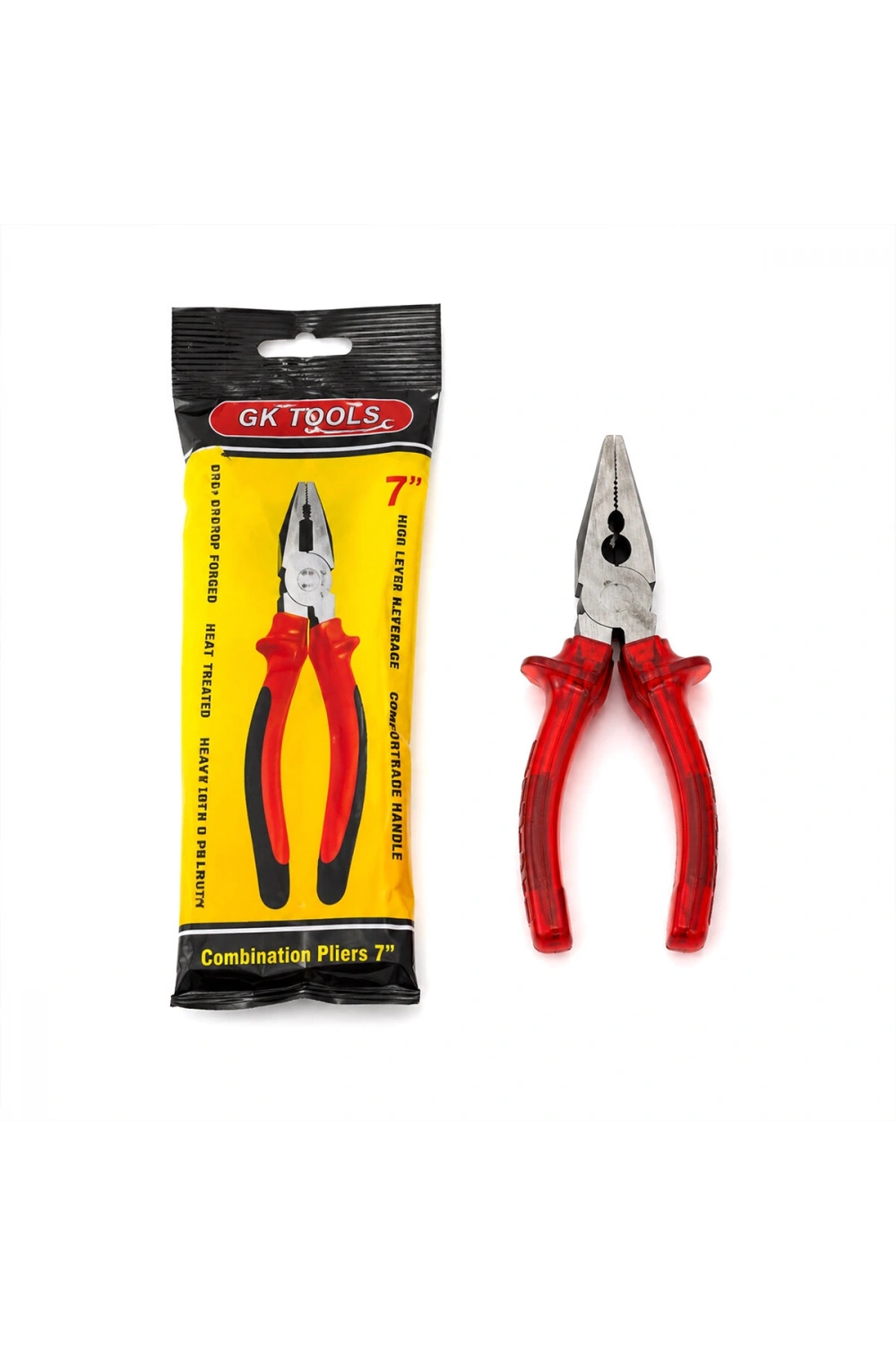 Egonex Gk Tools ( Kırmızı & Şeffaf ) ( 7 ) ( Saplı ) Kargaburnu ( 180mm) *6x20