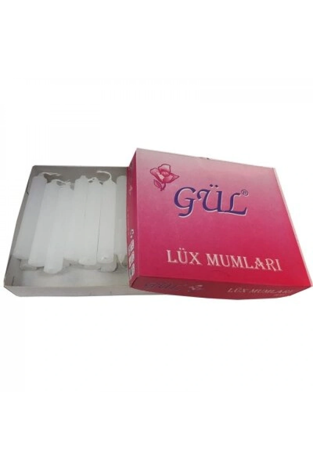 Egonex Gül Kod-240 ( Küçük ) Beyaz Mum ( 20li Kutu )*1x60