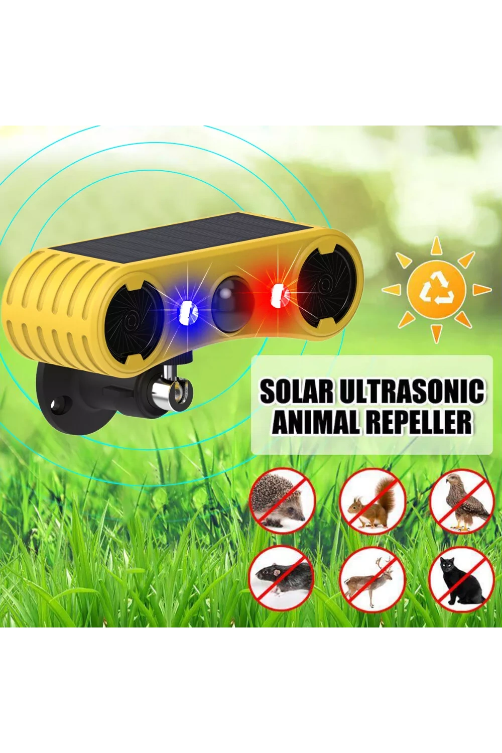 Egonex Güneş Enerjili Ultrasonik Hayvan Kovucu Eg-26950