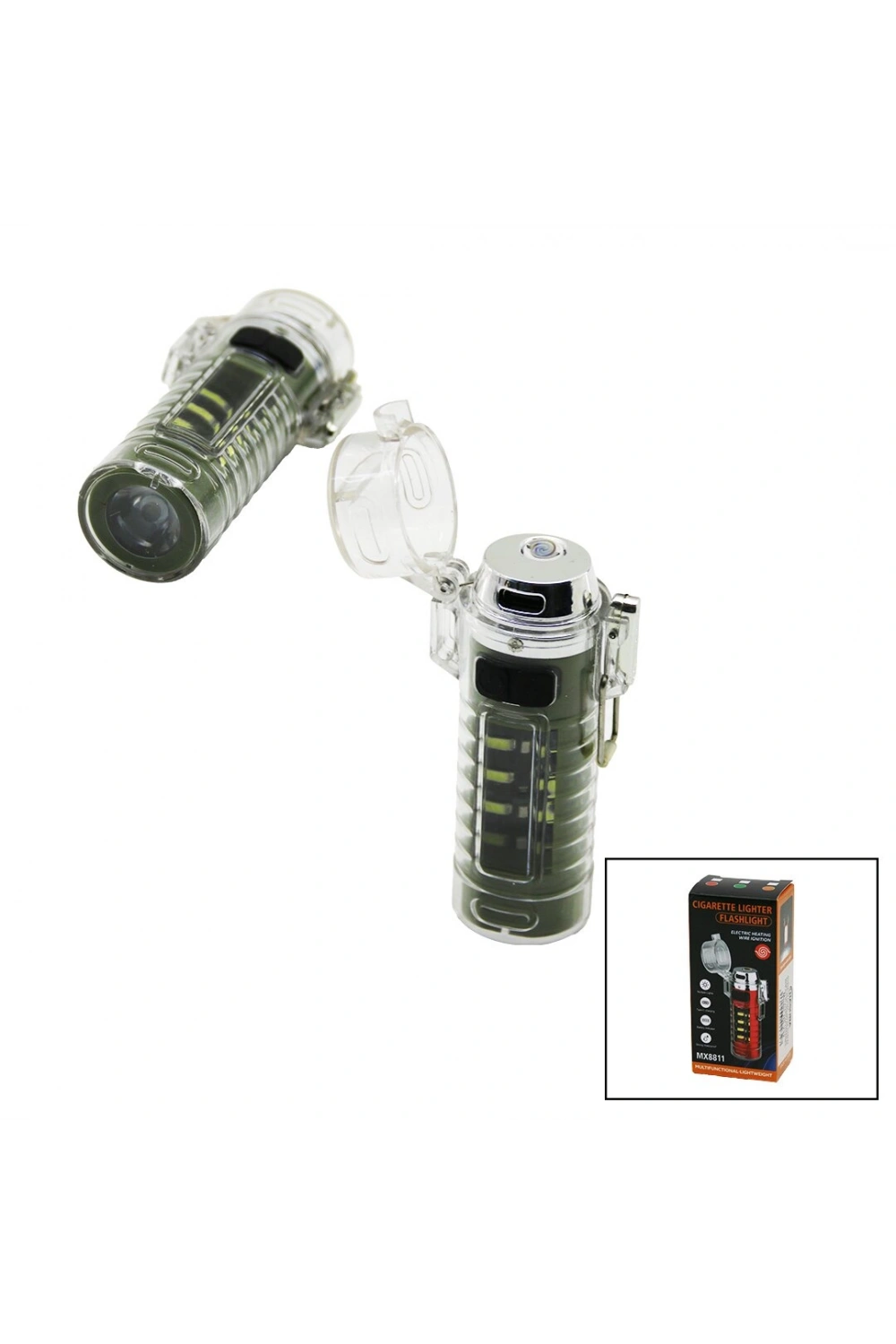 Egonex HASUBA HS-232 MX-8811 CIGARETTE LIGHTER (ÇAKMAKLI) EL FENERİ (LED+COB LED=5İN1) (USB ŞARJ) (SU GEÇİRMEZ) (KİLİTLİ ÇAKMAKLIK)*240