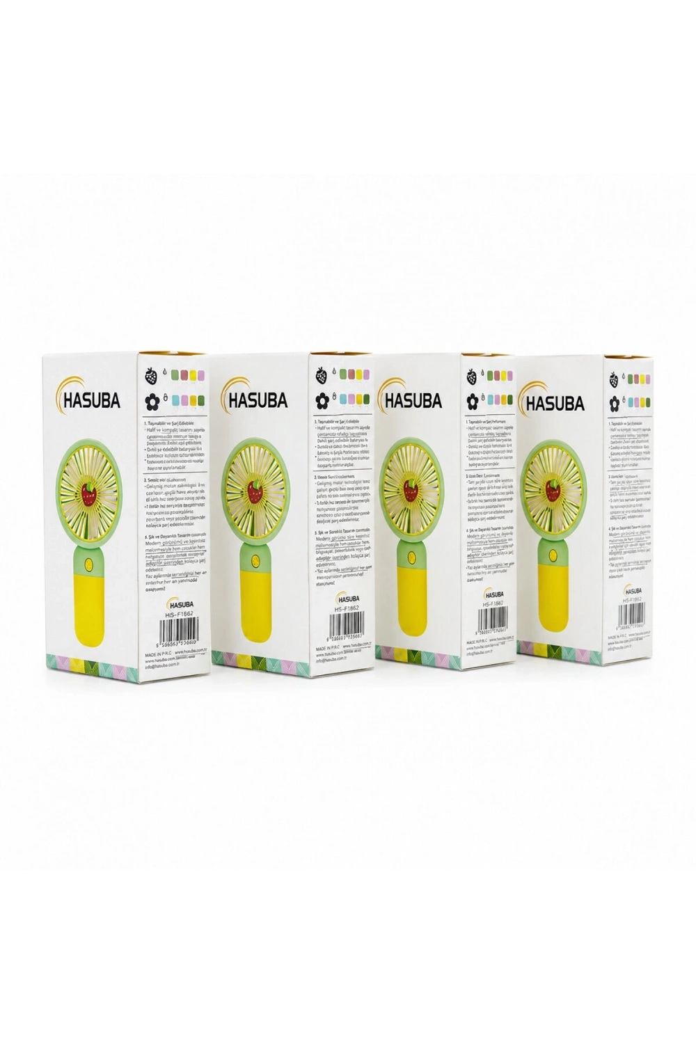 Egonex Hasuba Hs-287 Mini El Fanı ( Usb To Typc-e Şarjlı ) ( 3 Kademe Hız Ayar) ( M.üstü Ayaklı ) Vantilatör Renkli*144