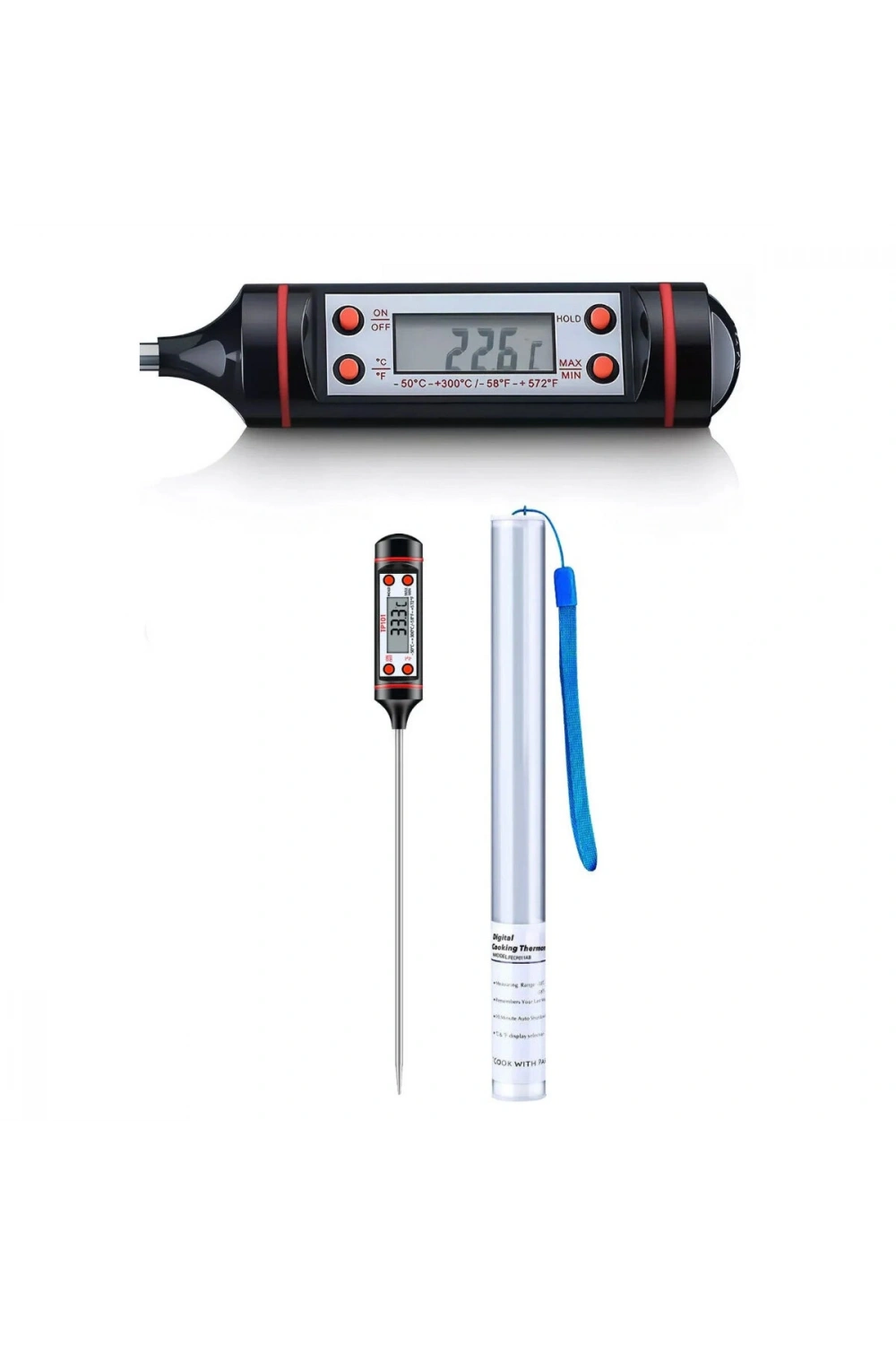 Egonex İbico-484 Dp-37 Digital Thermometer Tp-101 ( Dijital ) Mutfak ( Gıda Termometresi ) ( Çubuk Şiş ) ( -50 °c & +300°c )*20x10