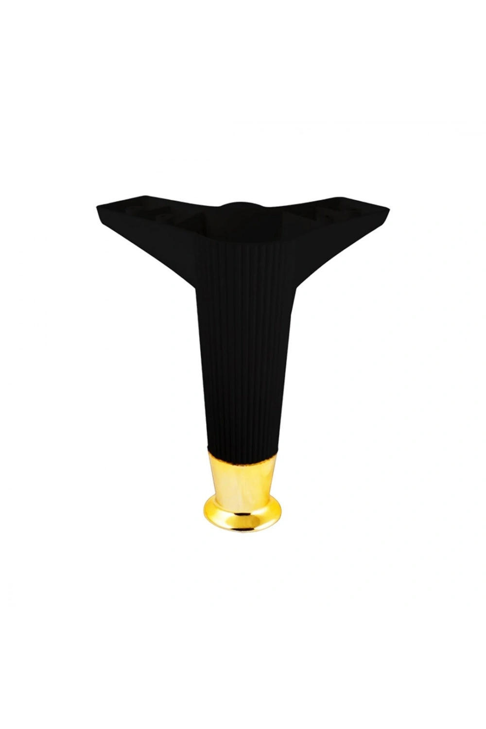 Egonex İbico-936 ( 15cm & Siyah & Gold Uçlu ) Plastik Mobilya & Koltuk Ayak*10x5