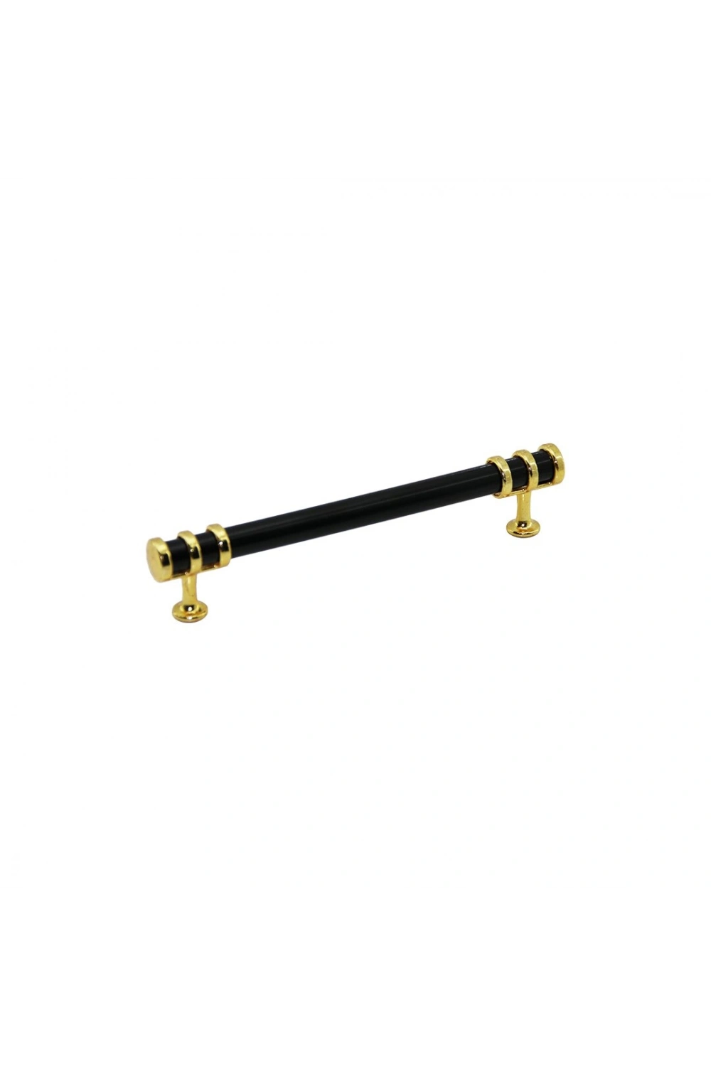 Egonex İbico-943 ( 12.8cm ) ( Yüzük Altın & Kulp Siyah ) Boru Çekmece Kulp*10x5