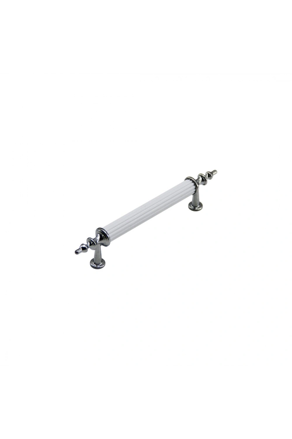Egonex İbico-959 ( 9.6cm ) ( Zirve ) ( Beyaz & Krom ) Boru Kulp*10x5