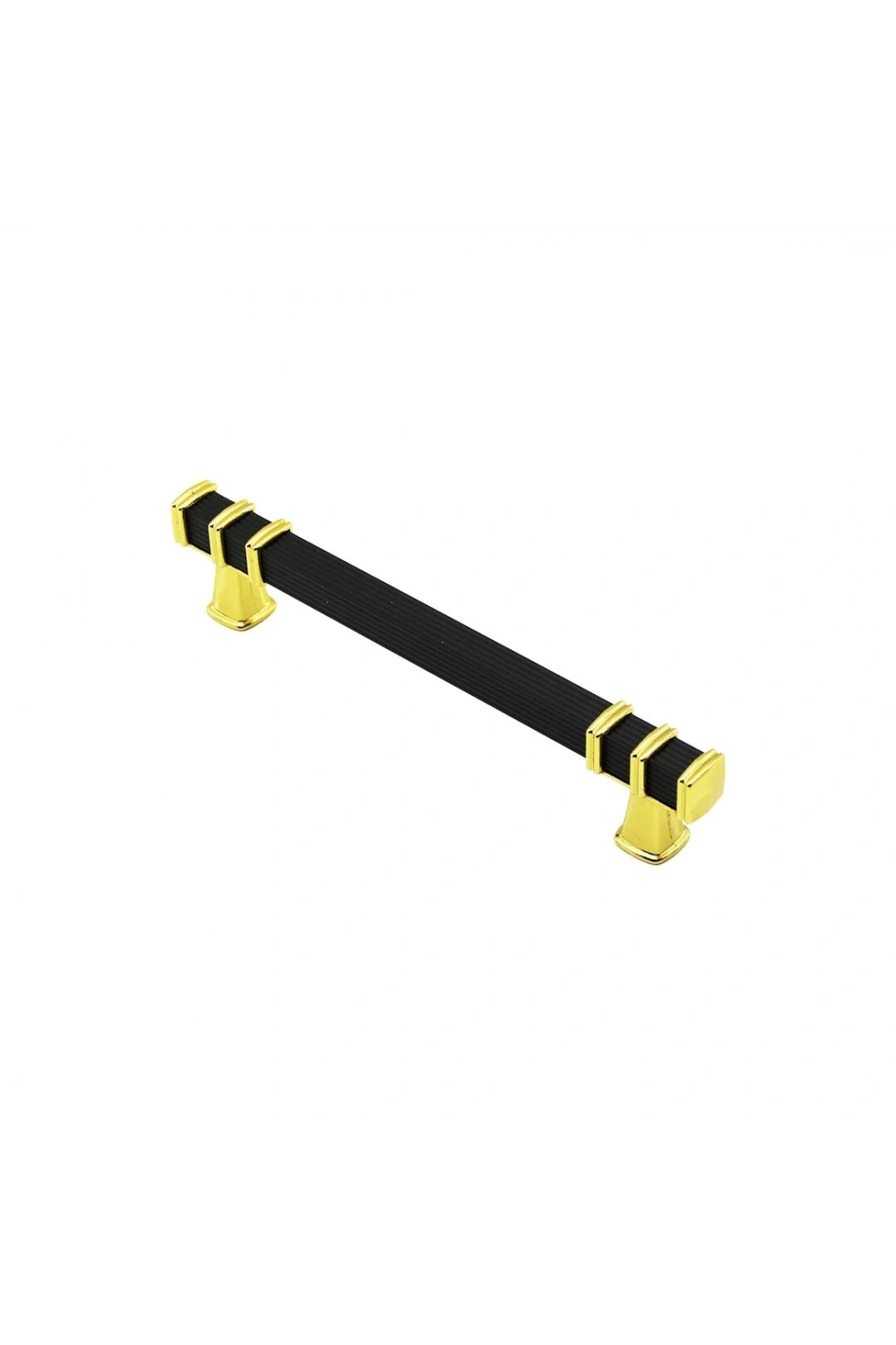 Egonex İbico-965 ( 12.8cm ) ( Yüzük Altın & Kulp Siyah ) ( Kare ) Çekmece Kulp*10x5