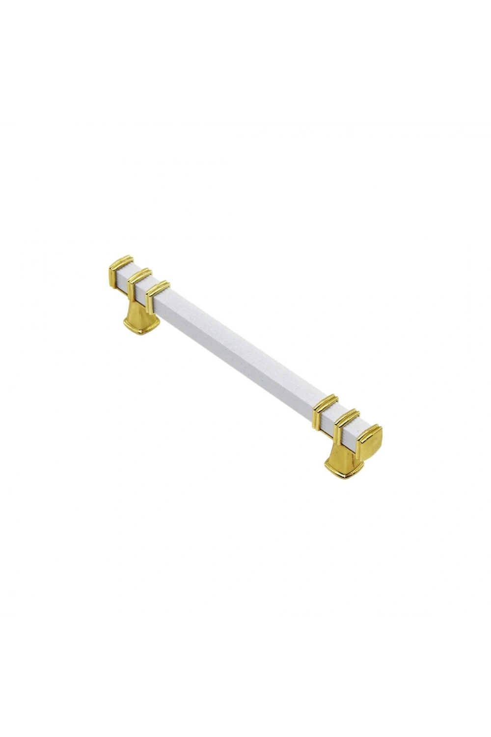 Egonex İbico-966 ( 12.8cm ) ( Yüzük Altın & Kulp Beyaz ) ( Kare ) Çekmece Kulp*10x5