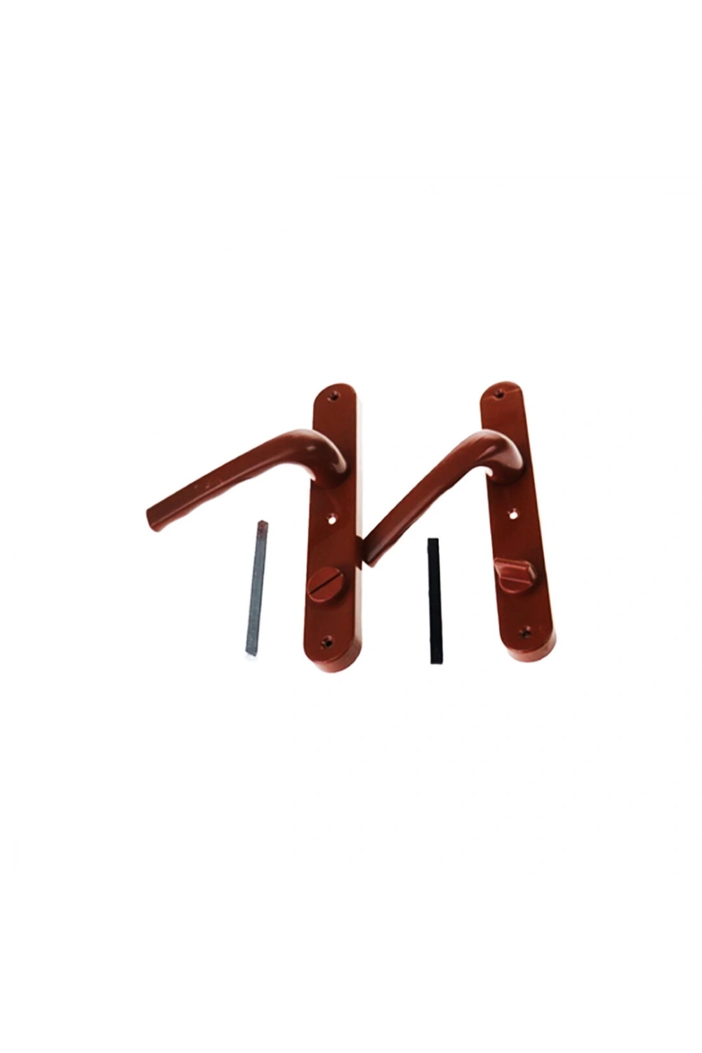 Egonex İbico ( Banyo-wc & Kilitli ) ( Kahve Rengi ) Poşetli Pvc Kapı Kolu*50