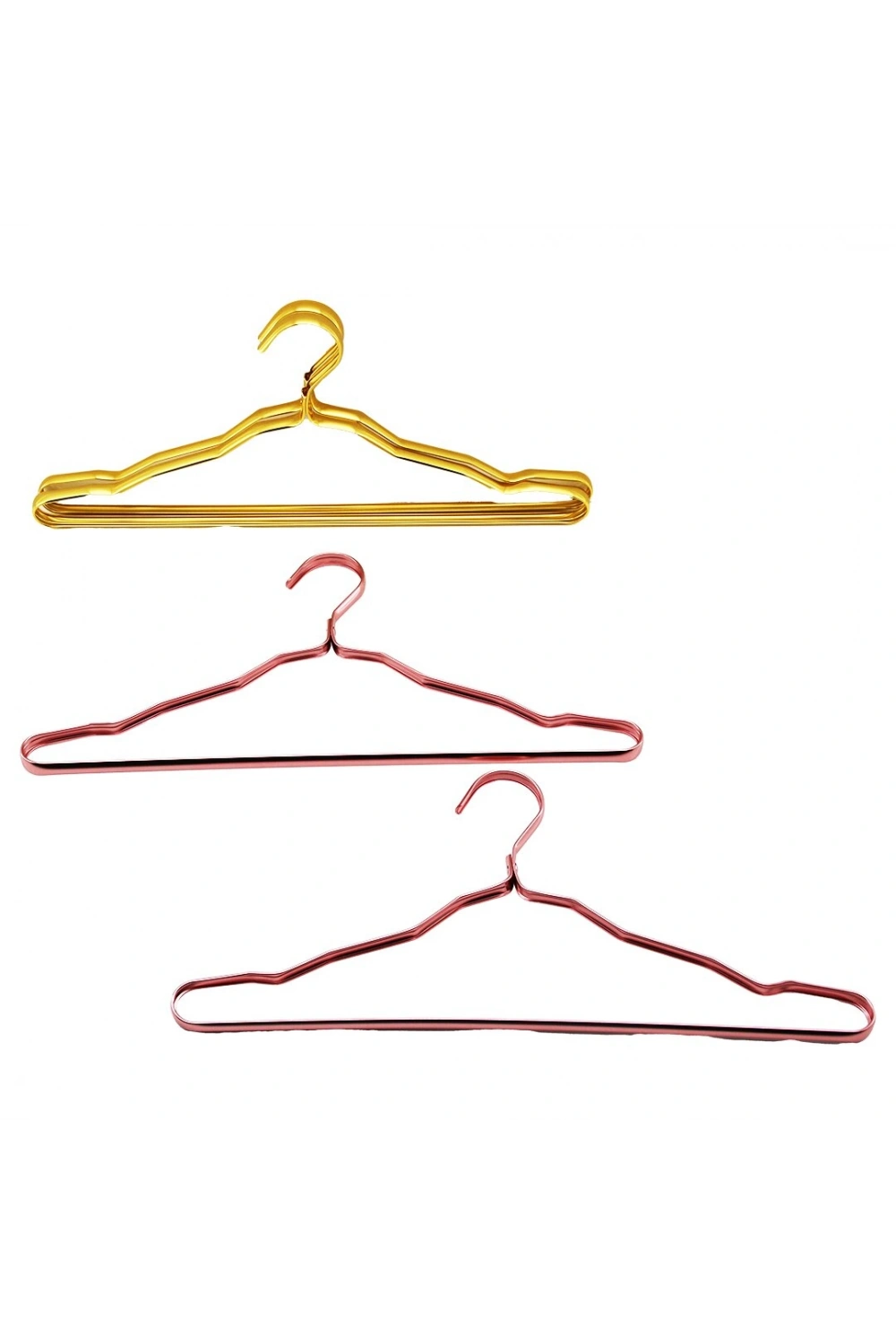 Egonex İbico Dmr-8158 ( 2pcs ) ( Gold & Bronz ) ( Komple Metal ) Elbise Askı*130