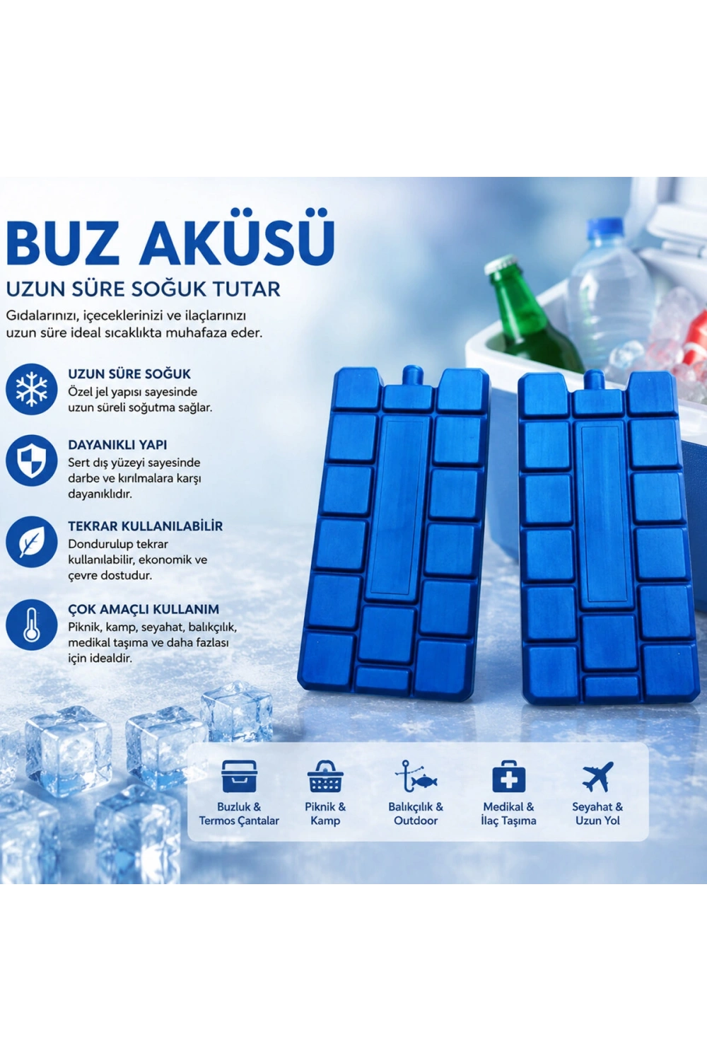 Egonex İbico ( Dolu ) Plastik Buz Aküsü*45=k