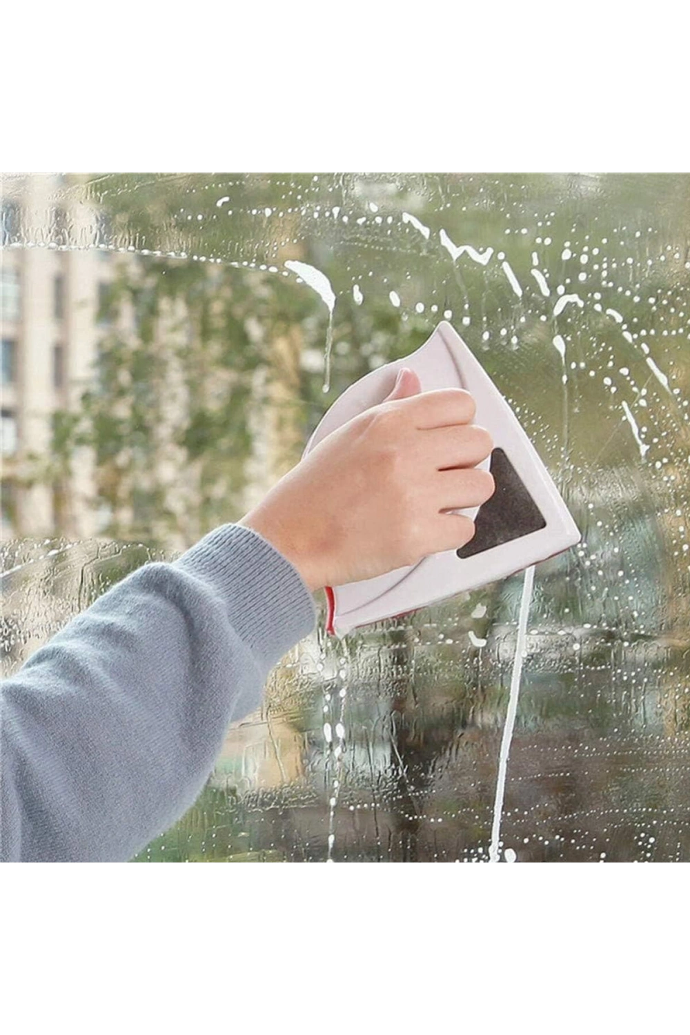 Egonex İBİCO DOUBLEFACED GLASS CLEAN İ21-120 İ12-097 ( ÜÇGEN ) ÇİFT TARAFLI MANYETİK CAM SİLME APARATI & CAMSİL ( ÇİFT TARAFLI ) ( SÜNGER & SİLİCEK )*60