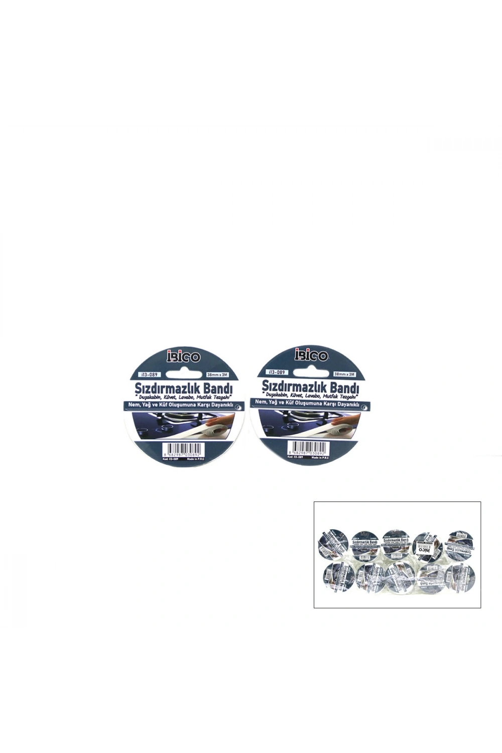 Egonex İBİCO İ13-089 ( 38MMX3MT ) ( SU SIZDIRMAZ ) BANT ( BEYAZ )*10X10
