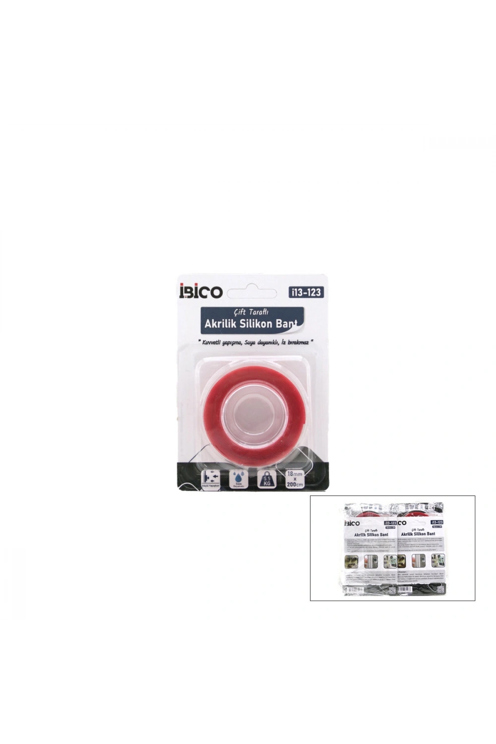 Egonex İBİCO İ13-123 ( 18MMX2MT ) VHB AKRİLİK SİLİKONİZE BANT ( ÇİFT TARAFLI BANT )*12X24