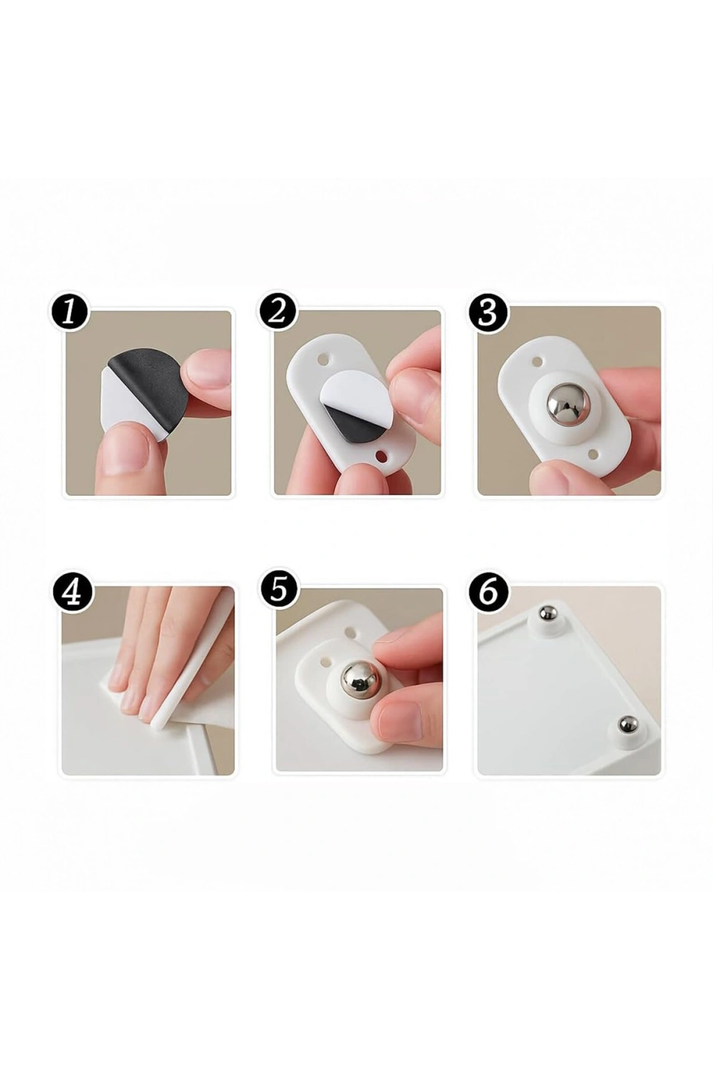 Egonex İbico İ13-141 ( Kartelalı ) ( 4pcs ) ( Tek Bilya Tekerlekli ) Mobilya Eşya Taşıma Aparatı ( 360° ) ( 8kg Taşıma Kapasite )*20x20