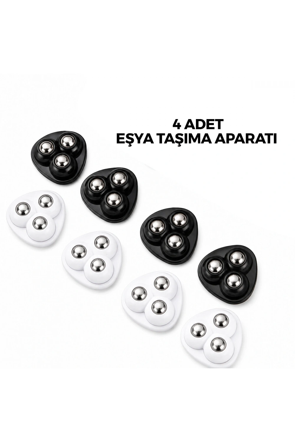 Egonex İbico İ13-142  ( 4pcs ) ( Tek Bilya Tekerlekli ) ( Poşetli ) Mobilya Eşya Taşıma Aparatı ( 360° )*20x20