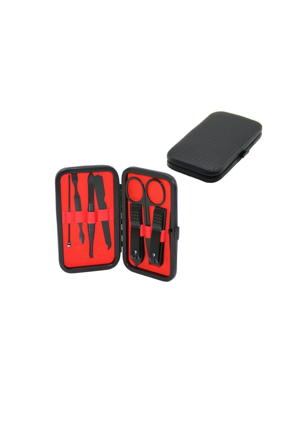 Egonex İbico İ15-043 ( 7pcs & Siyah ) Manikür & Pedikür Seti ( Siyah Cüzdan Modeli Çantalı )*360