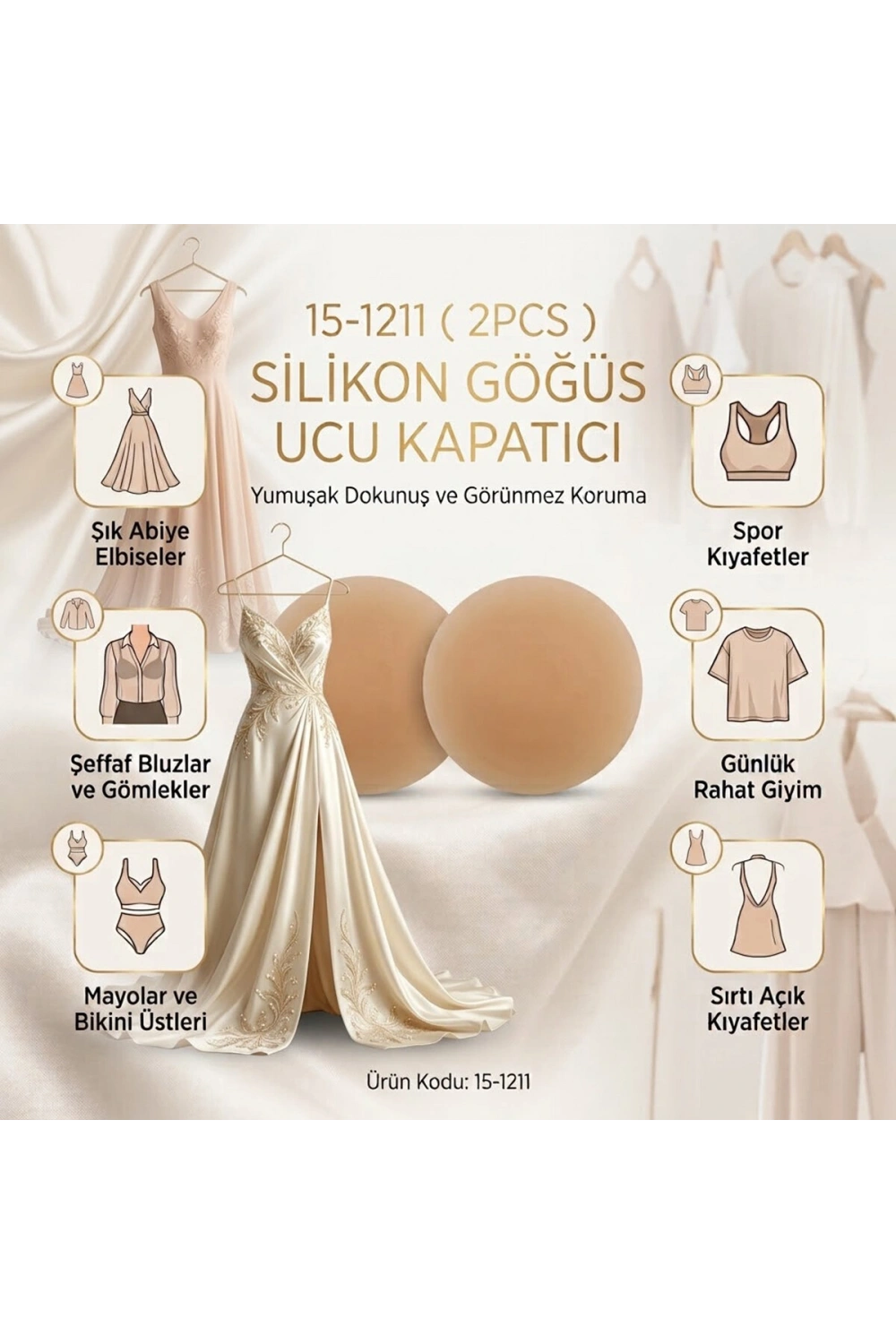 Egonex İbico İ15-080 ( 2pcs ) Silikon Göğüs Ucu Kapatıcı*100x12