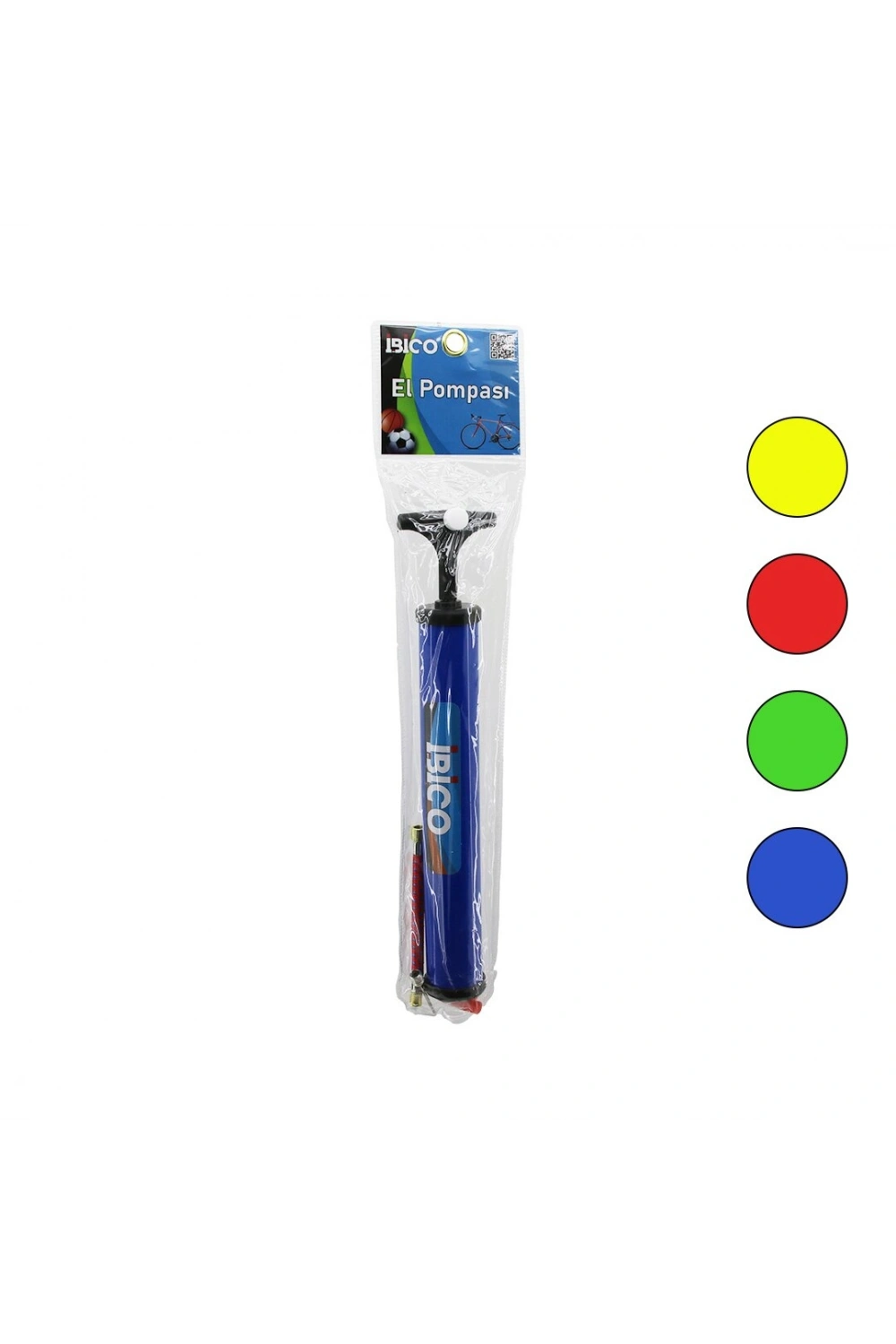 Egonex İbico İ18-045 ( Mini ) El Pompası ( Bisiklet & Top ) ( 28cm ) ( Pompa Hortum & Top İğne & Uç )*200