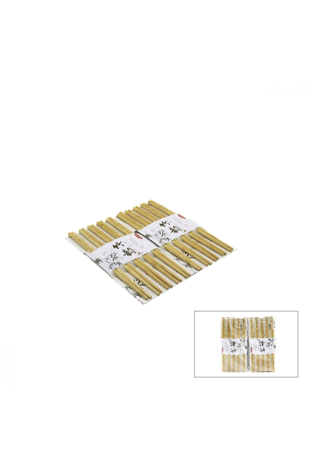 Egonex İbico İ22-326 ( 10çift ) Stıck Çin Çubuk ( Suşi ) Bambu & Ahşap Kaşık*12x20