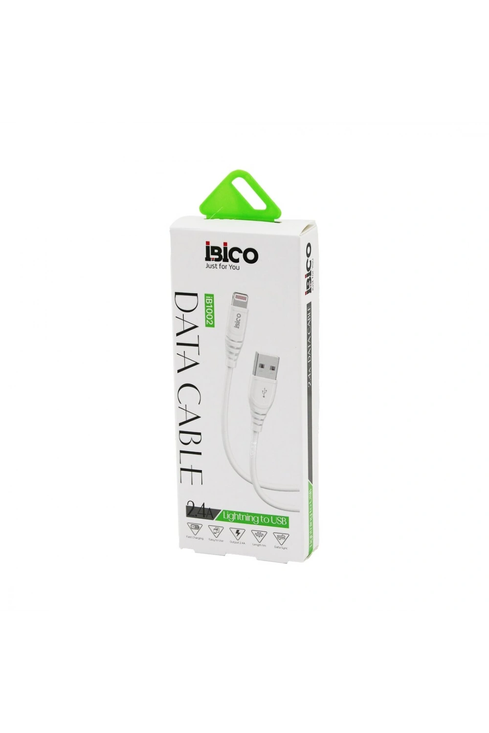 Egonex İbico İb-1002 ( Usb To=( İphone ) ( Kablo ) ( 2.4a ) ( Hızlı ) Telefon Şarj & Data Kablosu=1mt ( 2400ma )*10x1