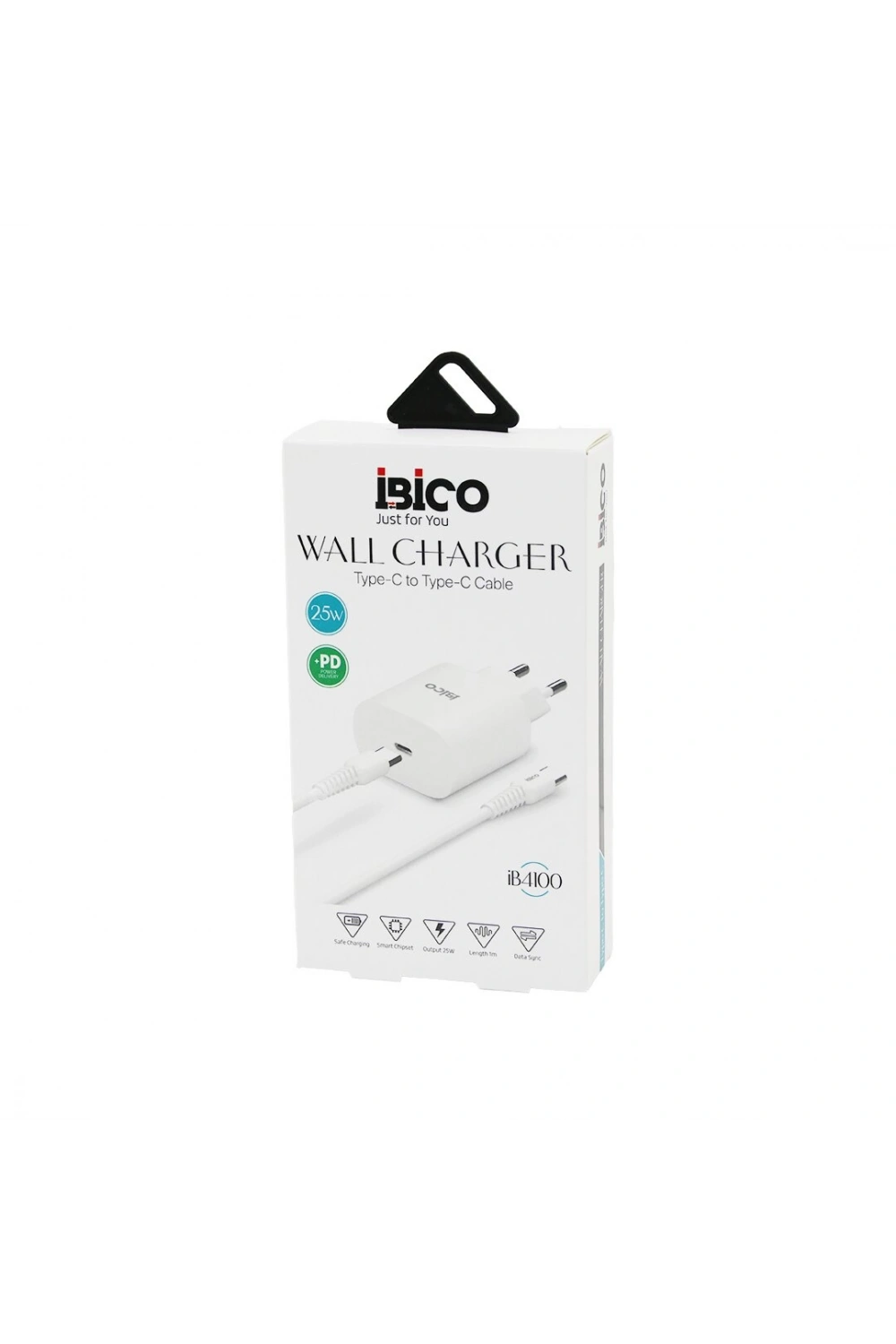 Egonex İbico İb-4100 ( Type-c To=( Type-c ) (set) (ev Başlık + Kablo=1mt) Telefon Şarj (hızlı) (25w) (9v-12v-3.0a & 25w-1.5a)*10x20